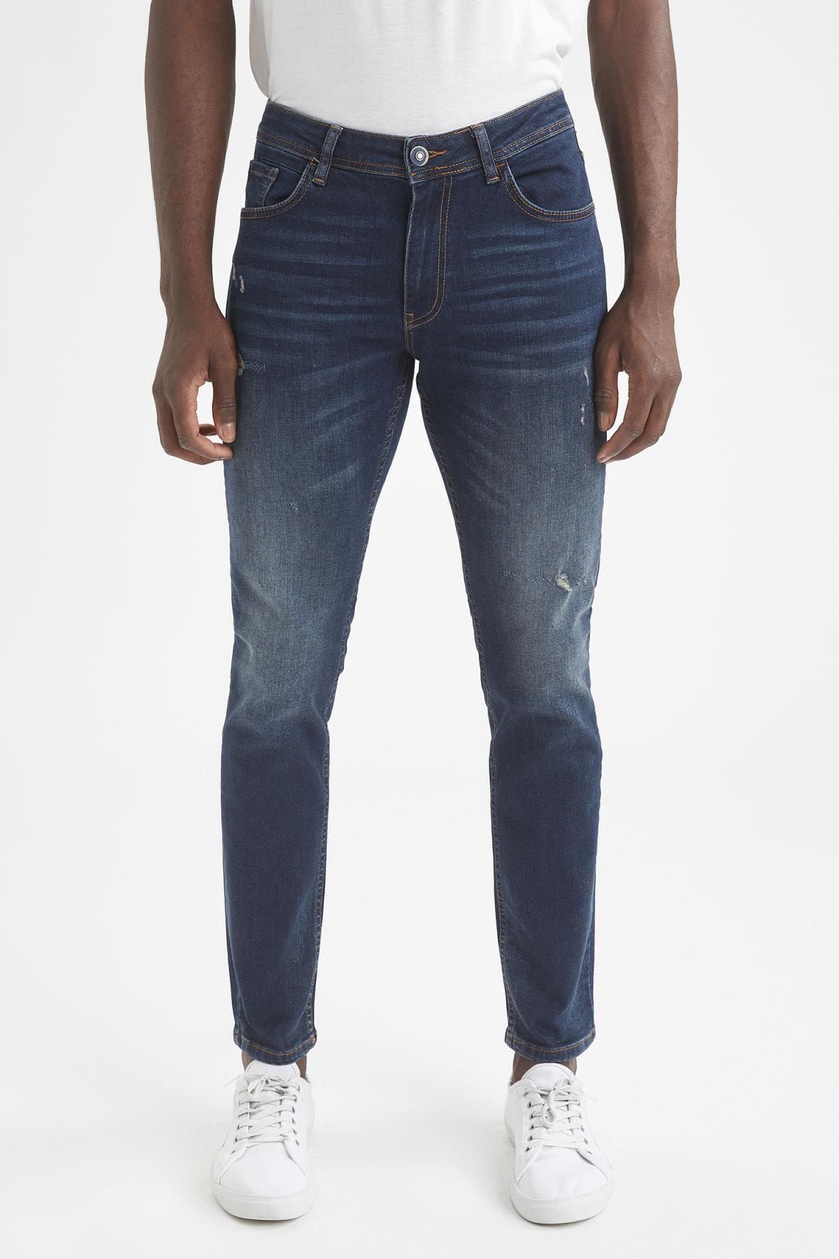 Defacto Pedro Slim Fit Normal Bel Dar Paça Jean Pantolon