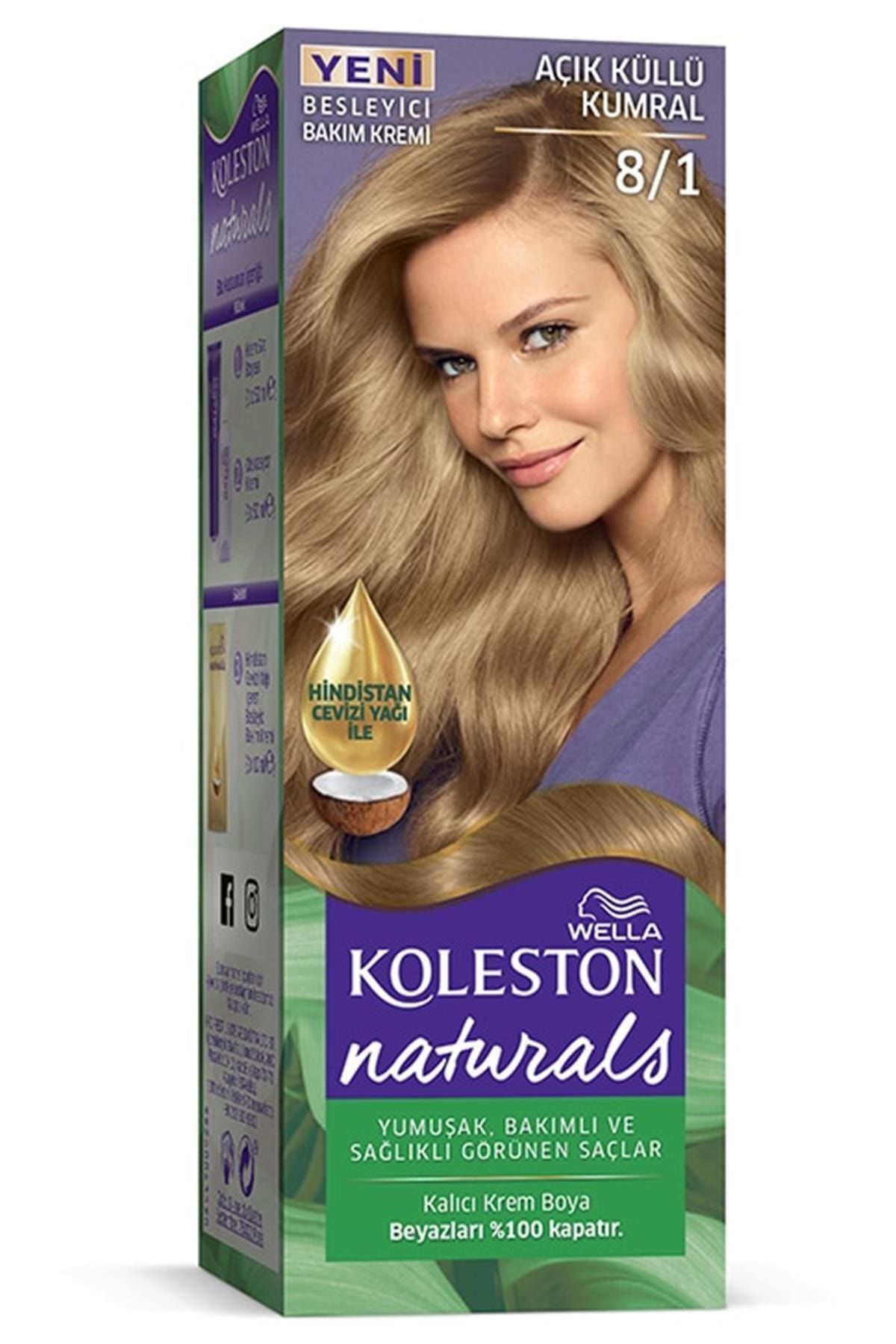 Wella Koleston Naturals Saç Boyası 8/1 Açık Küllü Kumral