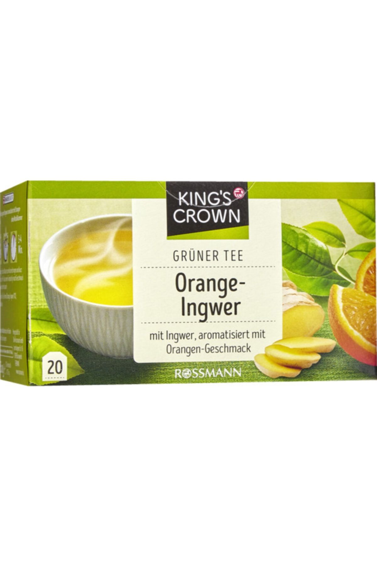 King Crown Yeşil Çay Portakal - Zencefilli Ve Portakal Aromalı Grüner Tee Orange-Ingwer