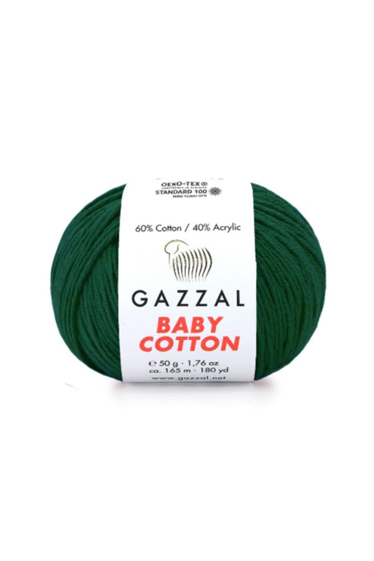 Gazzal Baby Cotton Amigurumi Ipi Acı Yeşil - 3467 - 50 Gr. Punch Ipi