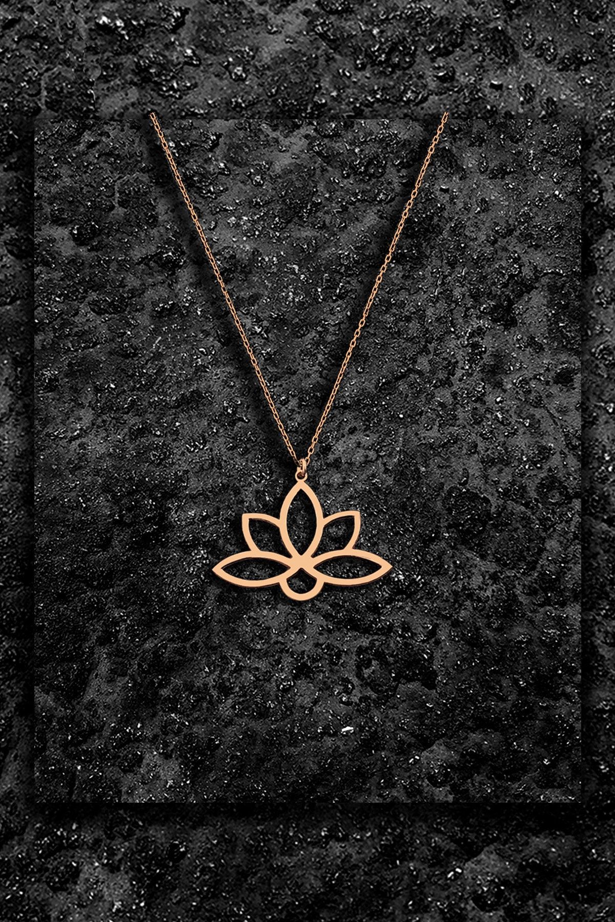 jewelry by roxx 925 Ayar Gümüş Sonsuz Yaşamın Simgesi Lotus Çiçeği Rose