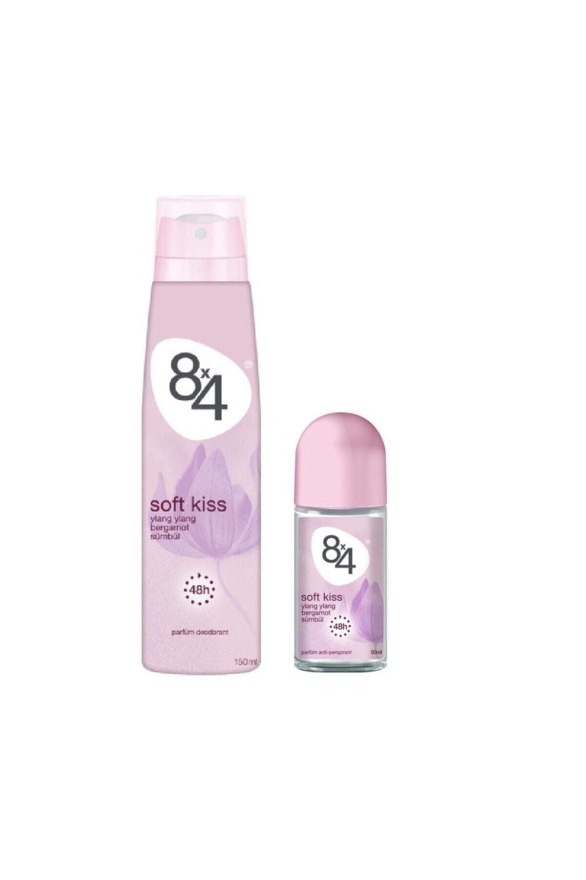 8x4 Soft Kiss Deodorant 150ml + Roll On 50ml