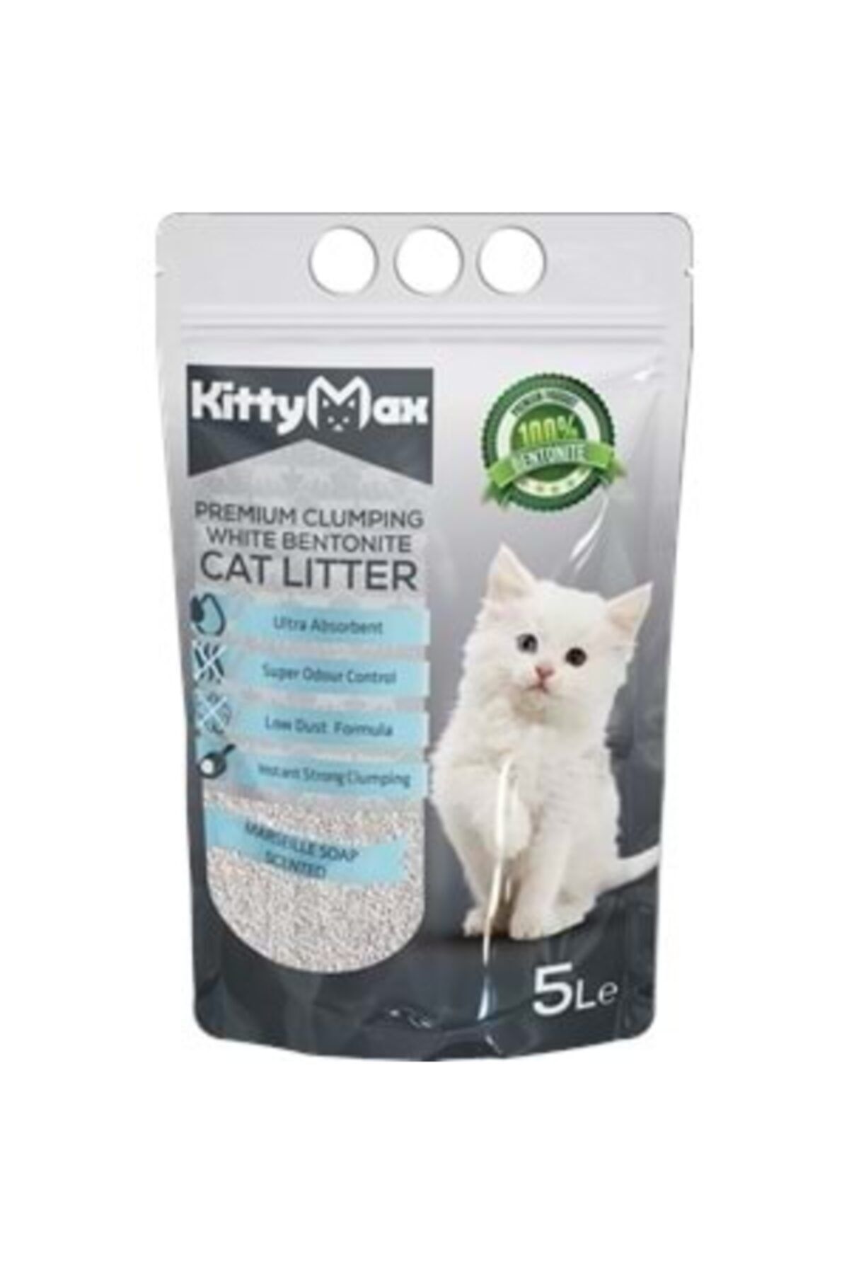 Kittymax Premium Bentonit Kedi Kumu 5lt Marsilya Sabunlu