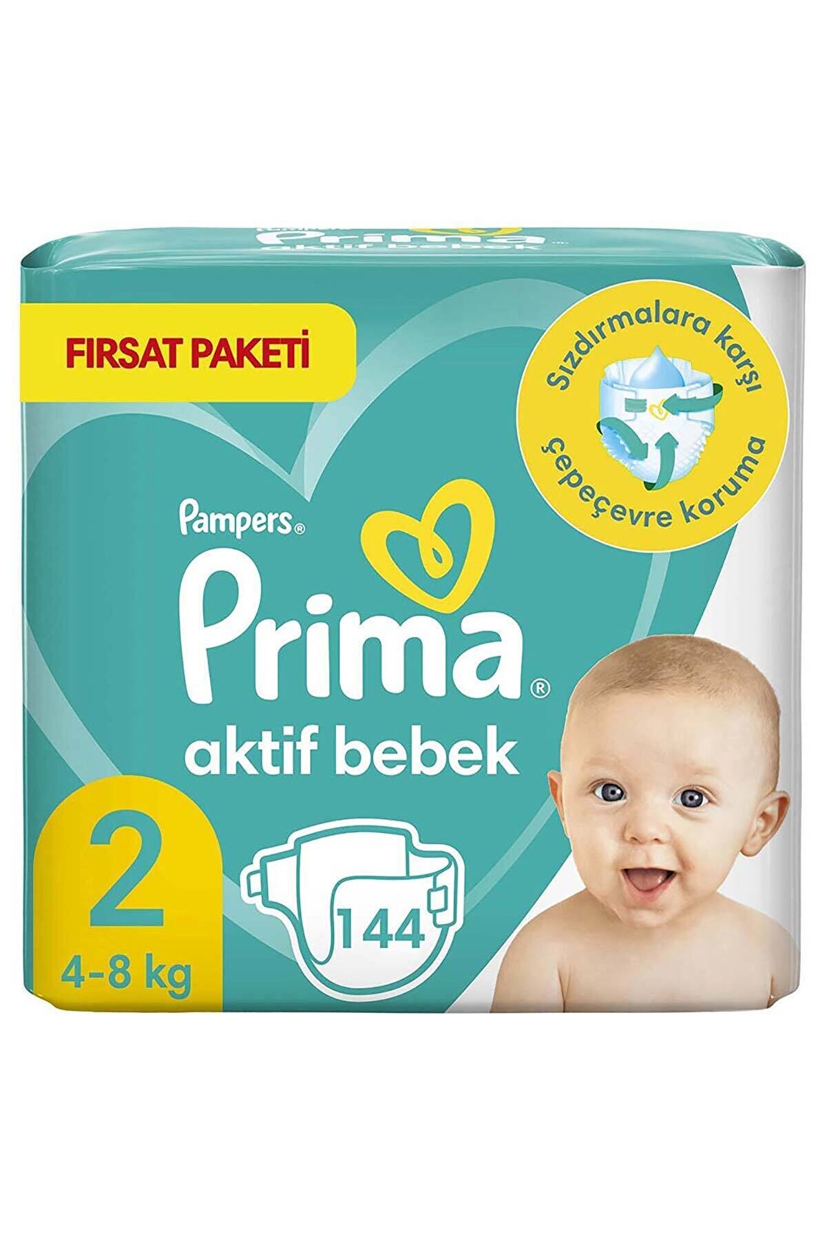 Prima Bebek Bezi Aktif Bebek 2 Beden 144 Adet Standard Paket