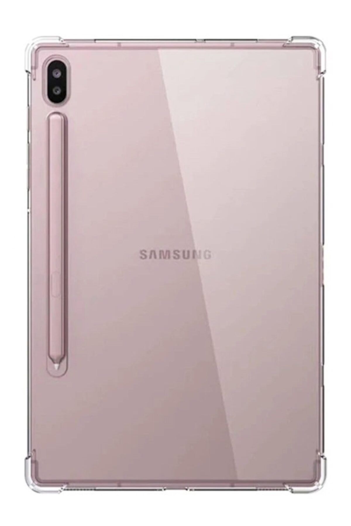 Dafoni Galaxy Tab S7 Plus T970 Uyumlu Ultra Koruma Silikon Kenarlı Şeffaf Kılıf