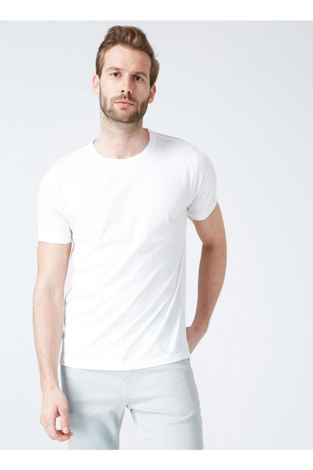 Fabrika Comfort O Yaka Beyaz Erkek T-shirt