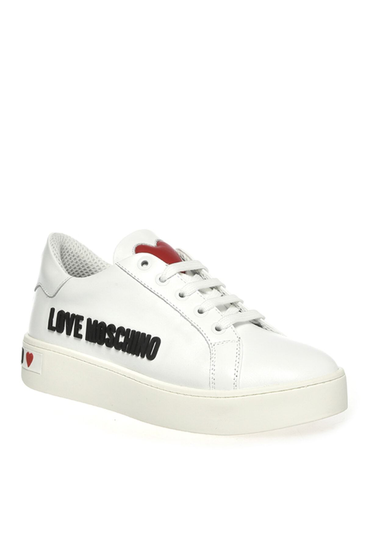 Moschino Bağcıklı Baskılı Beyaz Kadın Sneaker