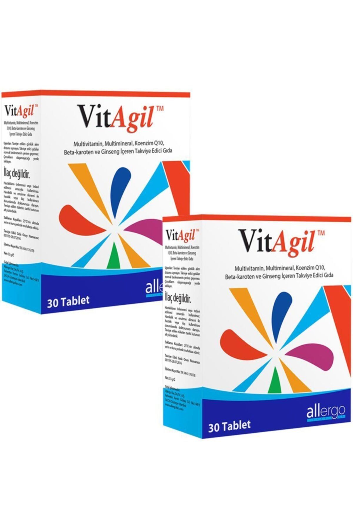 Allergo 2 Adet Vitagil 30 Tablet | Multivitamin - Multimineral | 09/2023