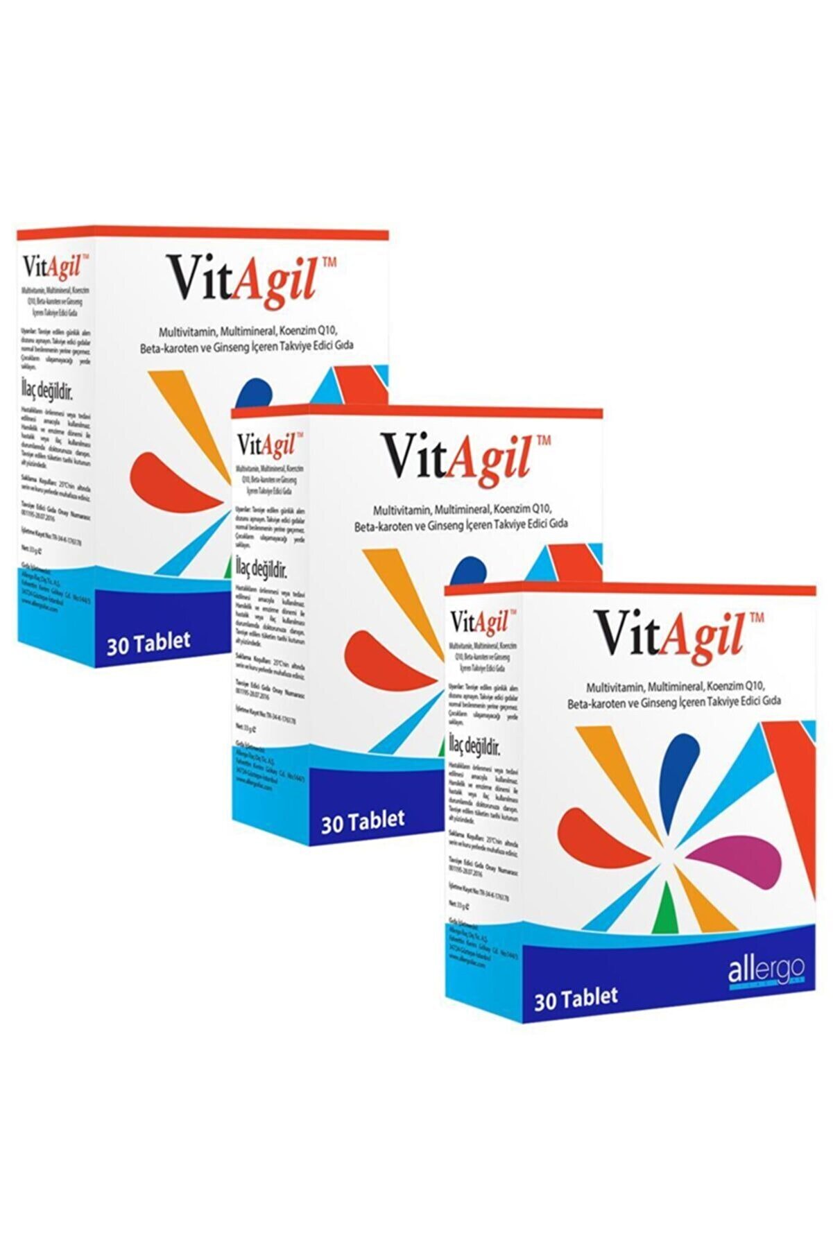 Allergo 3 Adet Vitagil 30 Tablet | Multivitamin - Multimineral | 09/2023