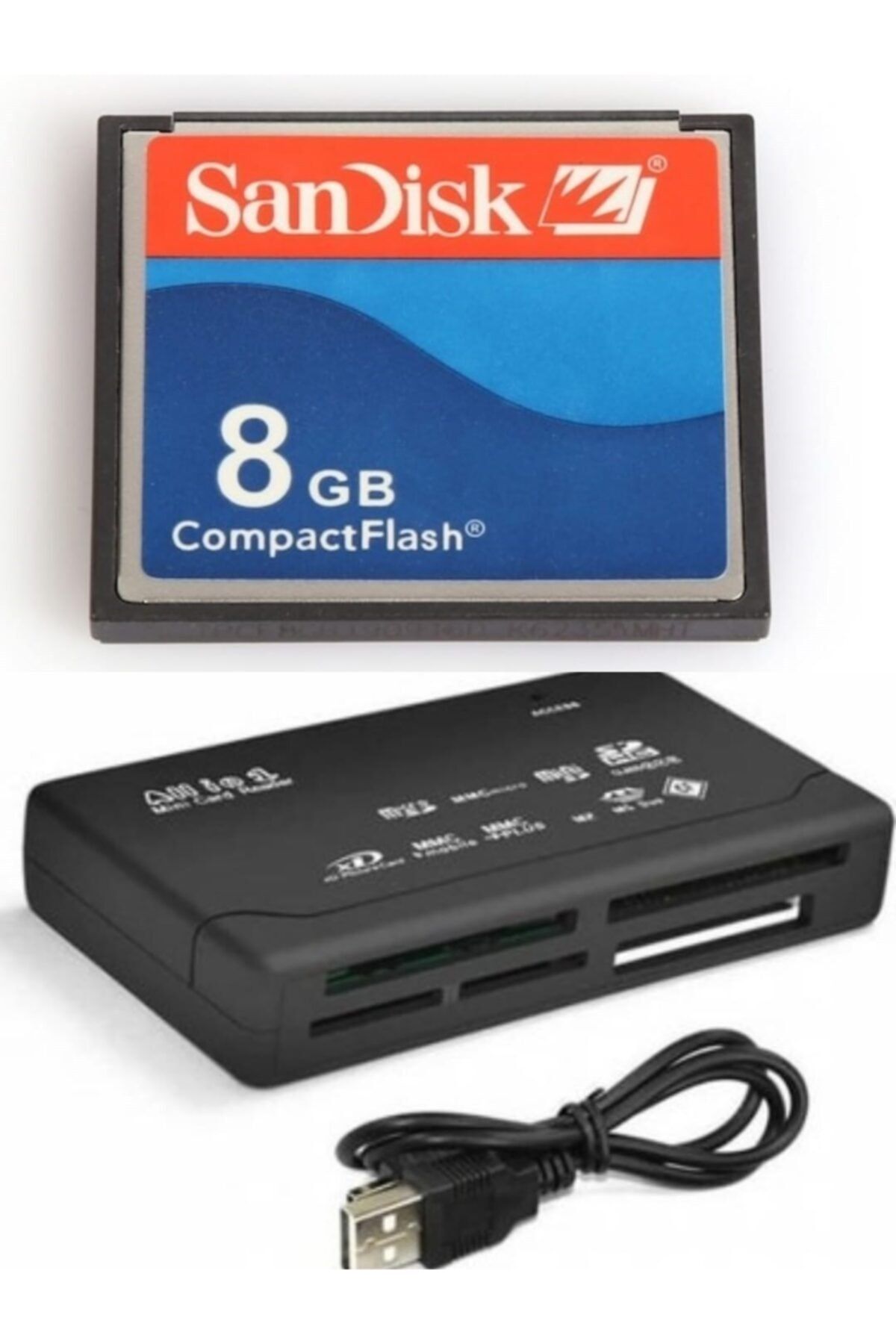 Pmr 8 Gb Compact Flash Hafıza Kartı - Usb 2.0 Cf Kart Okuyucu