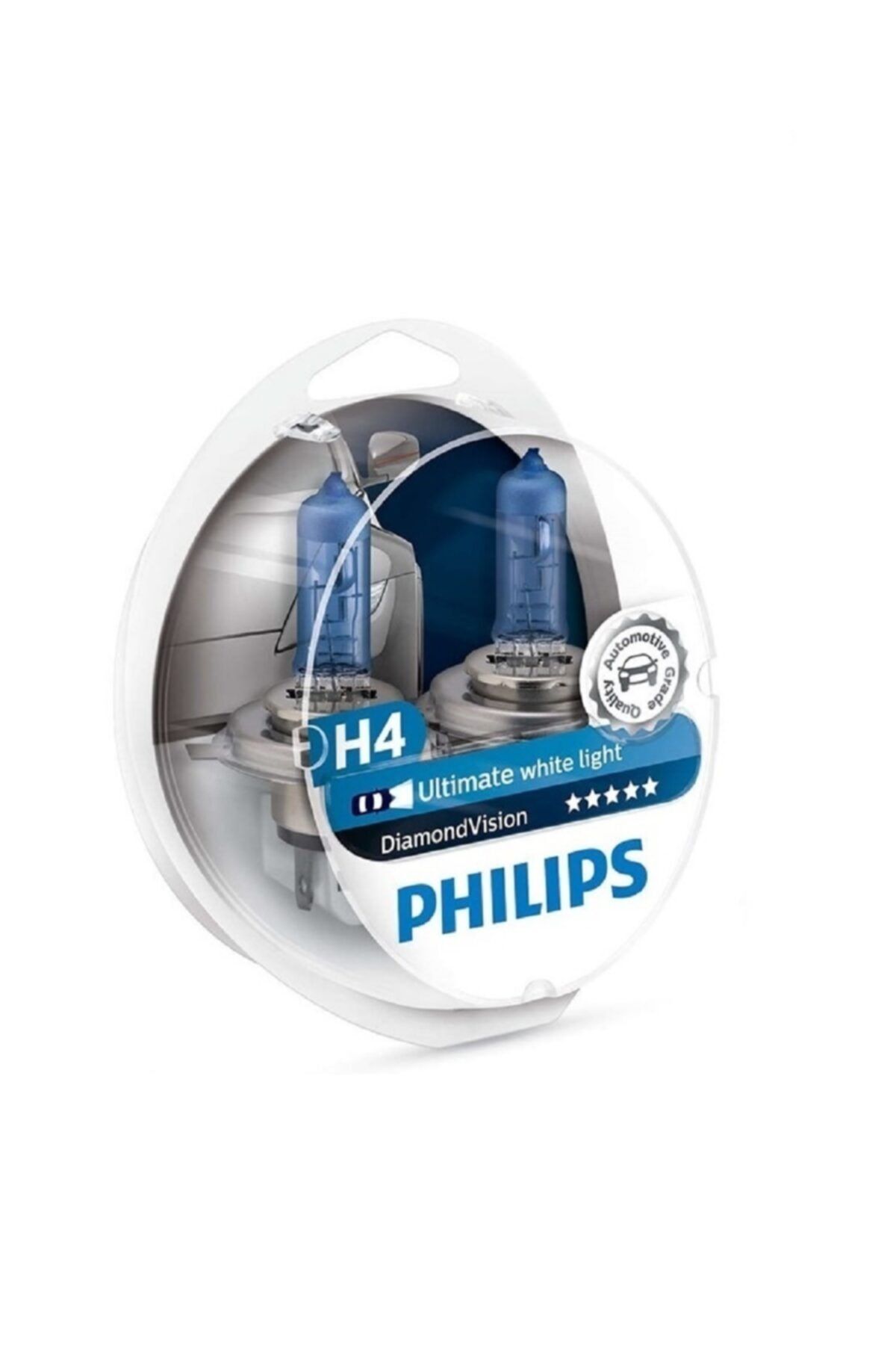 Philips H4 Diamond Vision Tam Beyaz Işık Ampul Seti 12342 Ean-8727900354454