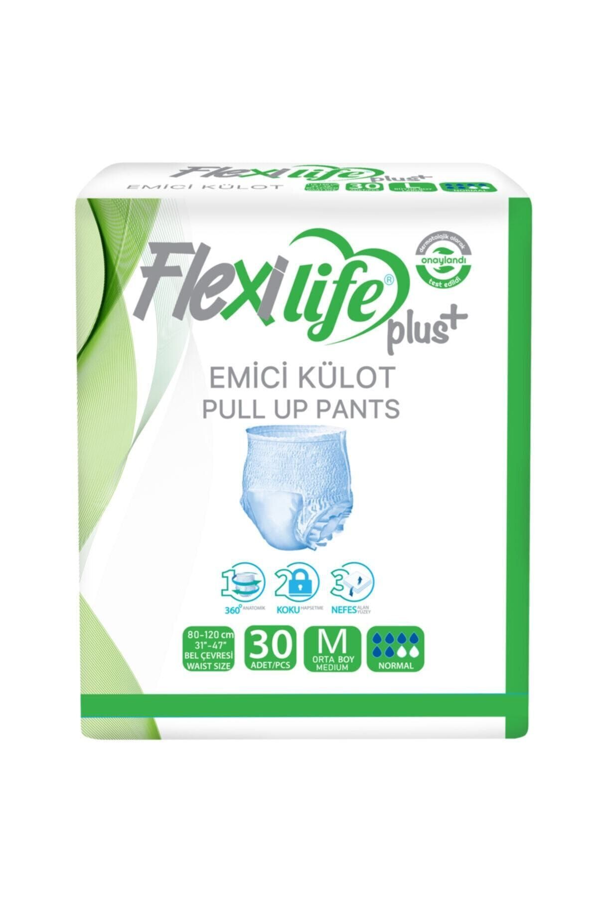 Flexi Life Flexilife Plus Ped Emici Külot Yetişkin Hasta Bezi Medium Boy 30 Lu 3 Paket