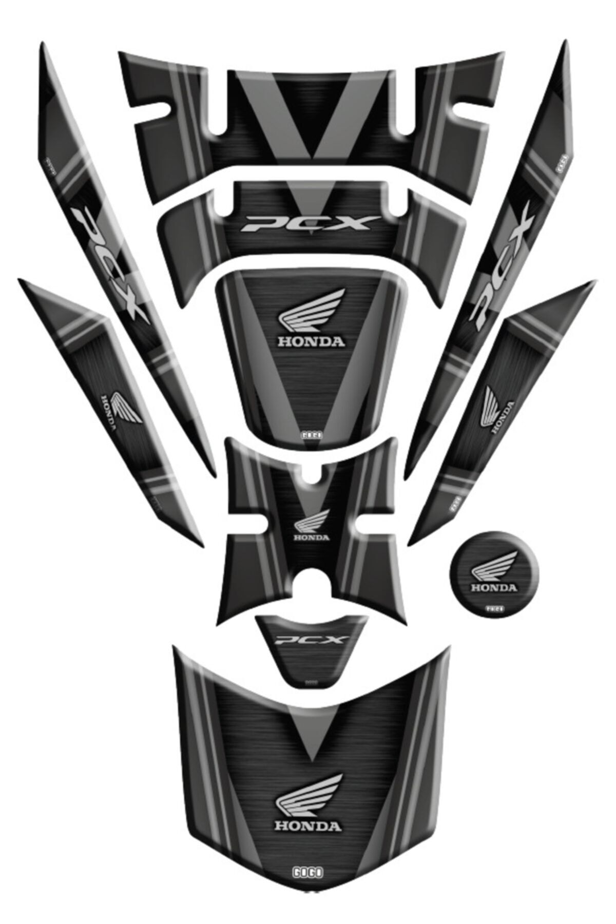 Gogo Premıum Honda Pcx 2018-2020 Full Tank Pad Set 11 Parça Garantili Ürün