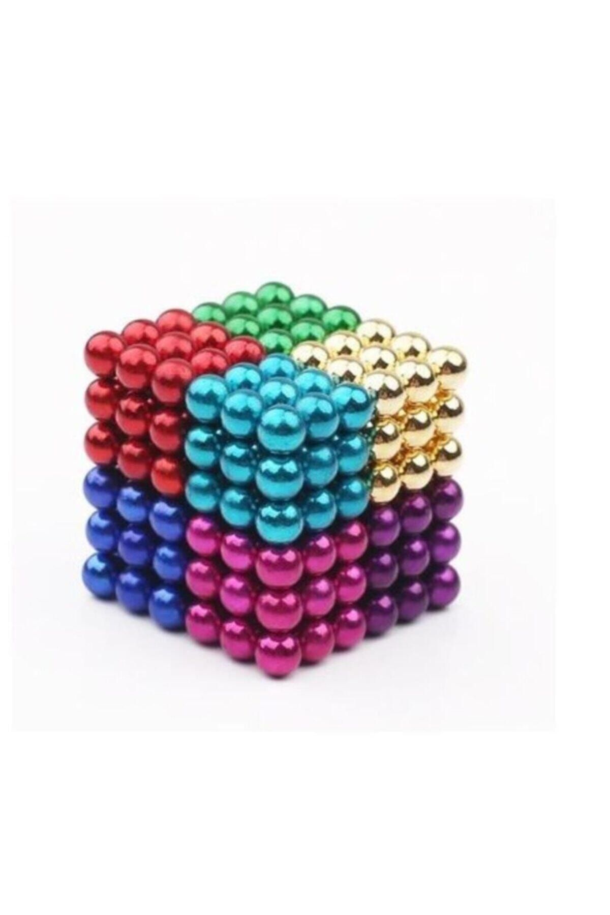 Aksh 8 Karışık Renkli Sekiz Renk Manyetik Toplar Neodyum Mıknatıs Bilye 216 Adet 5 Mm Neo Cube Neodymium