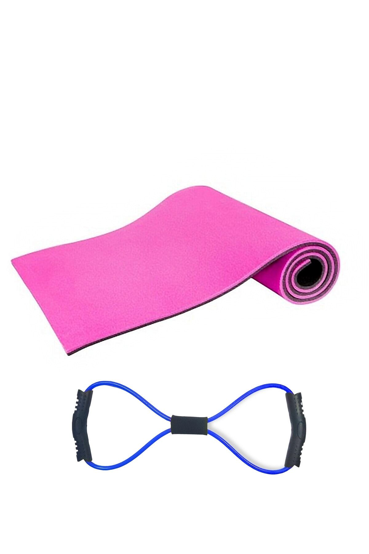 Tosima 8mm Pilates Minderi Sekizgen Egzersiz Lastiği Yoga Seti Egzersiz Minder Pilates Seti