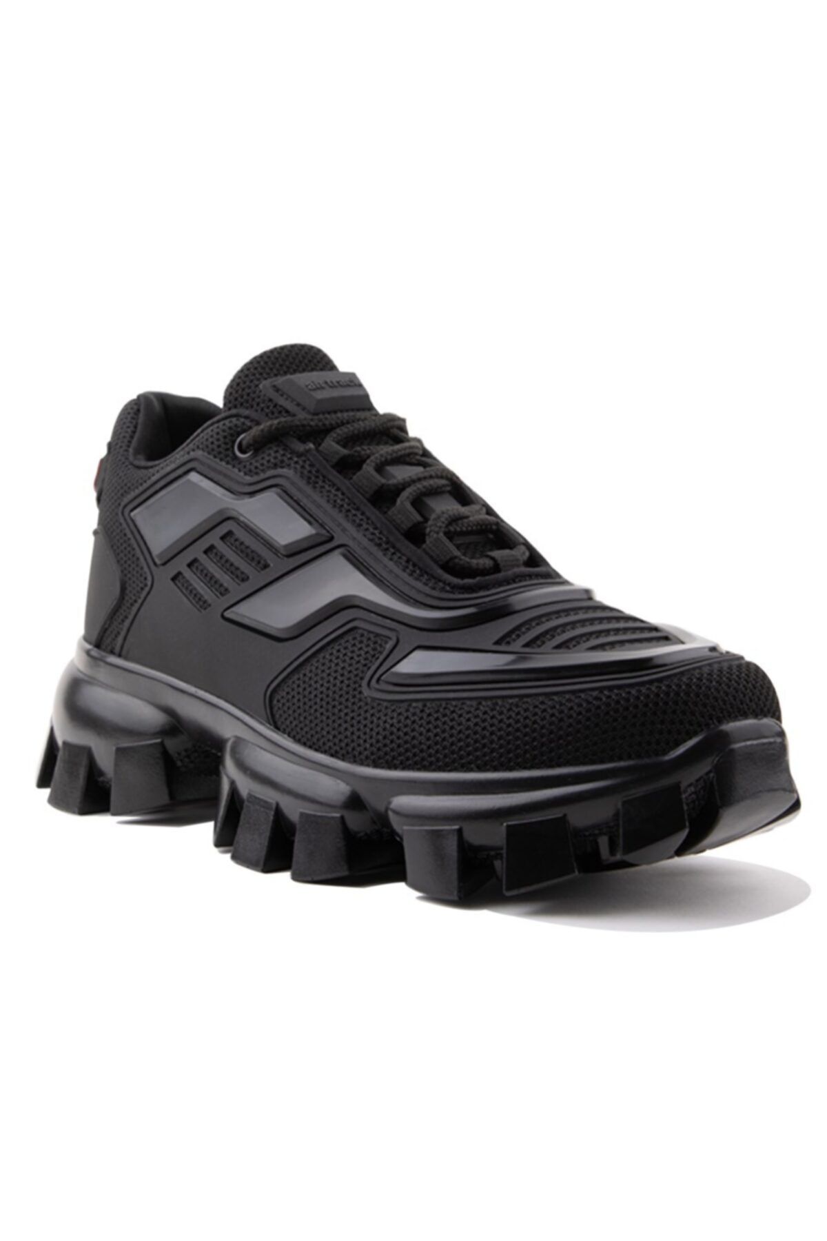 AIRTRACK Unisex Siyah Yüksek Tabanlı Sneaker Kalın Taban Günlük Ayakkabı-dar Kalıptır
