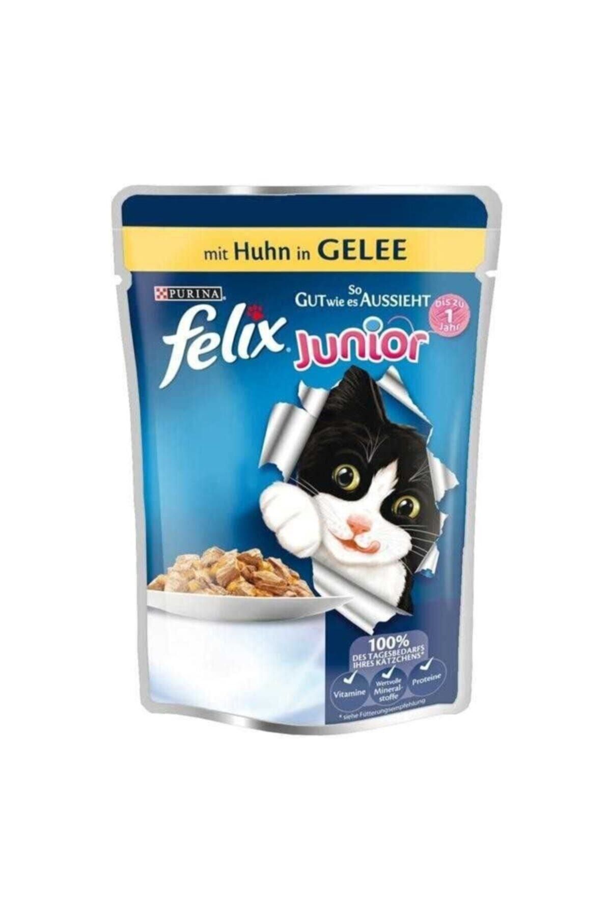 FELİX Purina Felix Junior Tavuklu Pouch Yavru Kedi Maması 20 X 100g