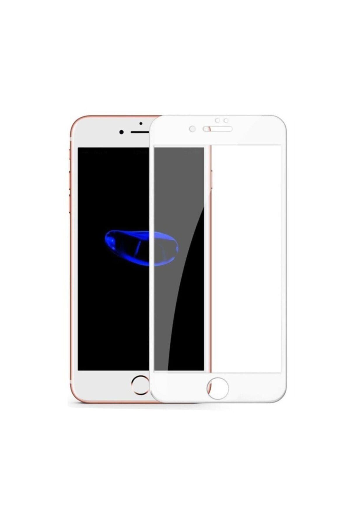 aksesuar sepetim Iphone 7 Plus Uyumlu Beyaz Kırılmaz Cam