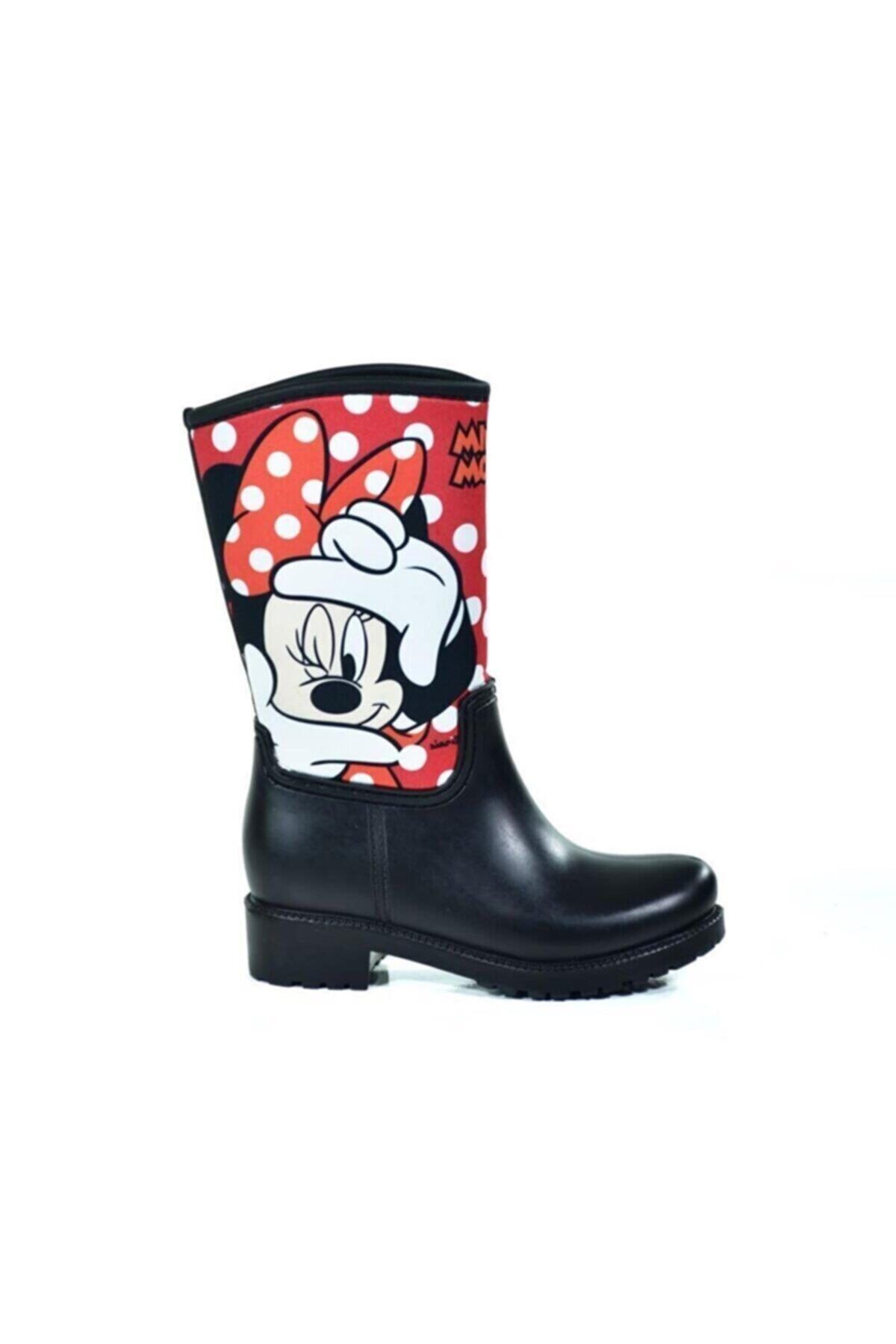 ODESA AYAKKABI MARKET Mickey Mouse Termal Içi Kürklü Kız Çocuk Yağmur Çizmesi