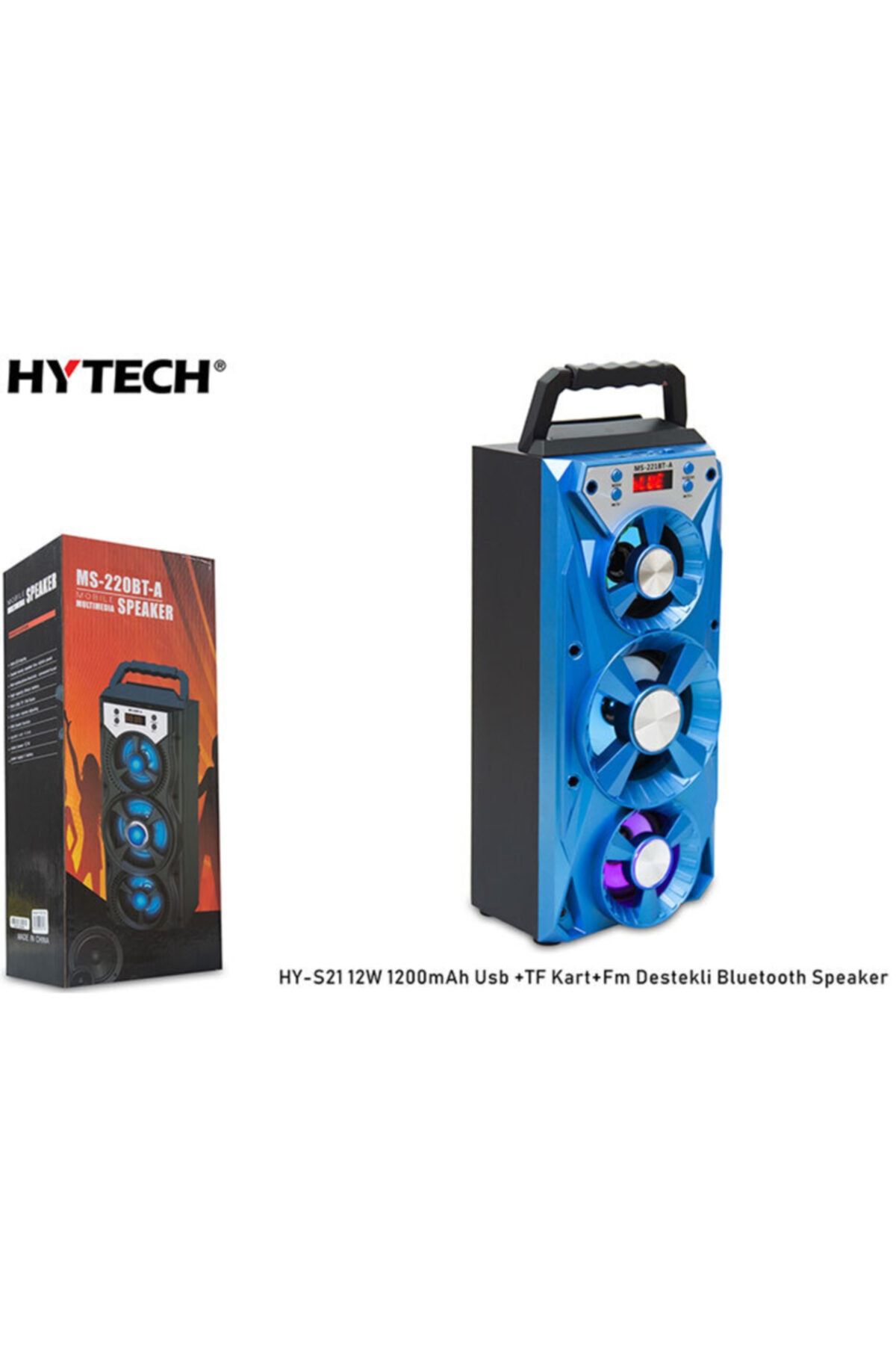 Hytech Hys21 12w 1200mah Karışık Usb +tf Kart+fm Destekli Bluetooth Speaker
