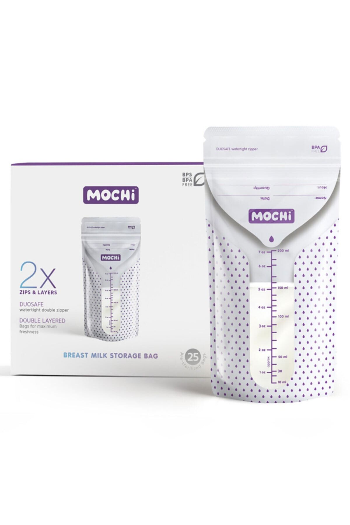 Mochi Mochı Anne Sütü Poşeti 200ml 25 Adet
