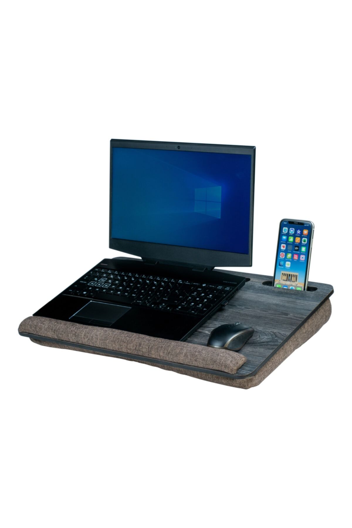 Vigo Wood Ls021 Taşınabilir Minderli Laptop Notebook, Tablet Ve Telefon Bölmeli, Yatak Ve Kucak Sehpası