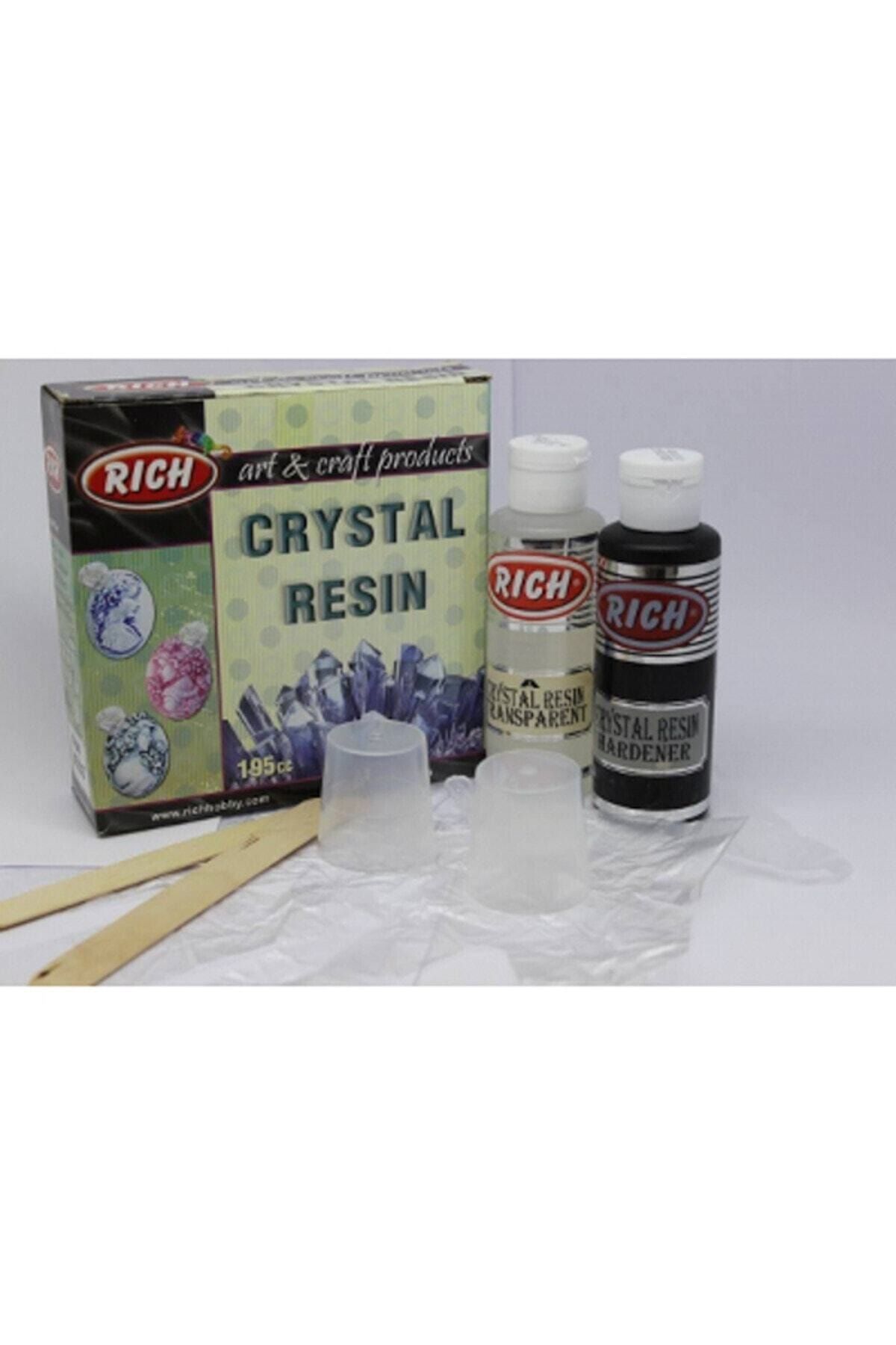 Rich Crystal Resin Transparan Şeffaf Kristal Reçine 195 cc. Set