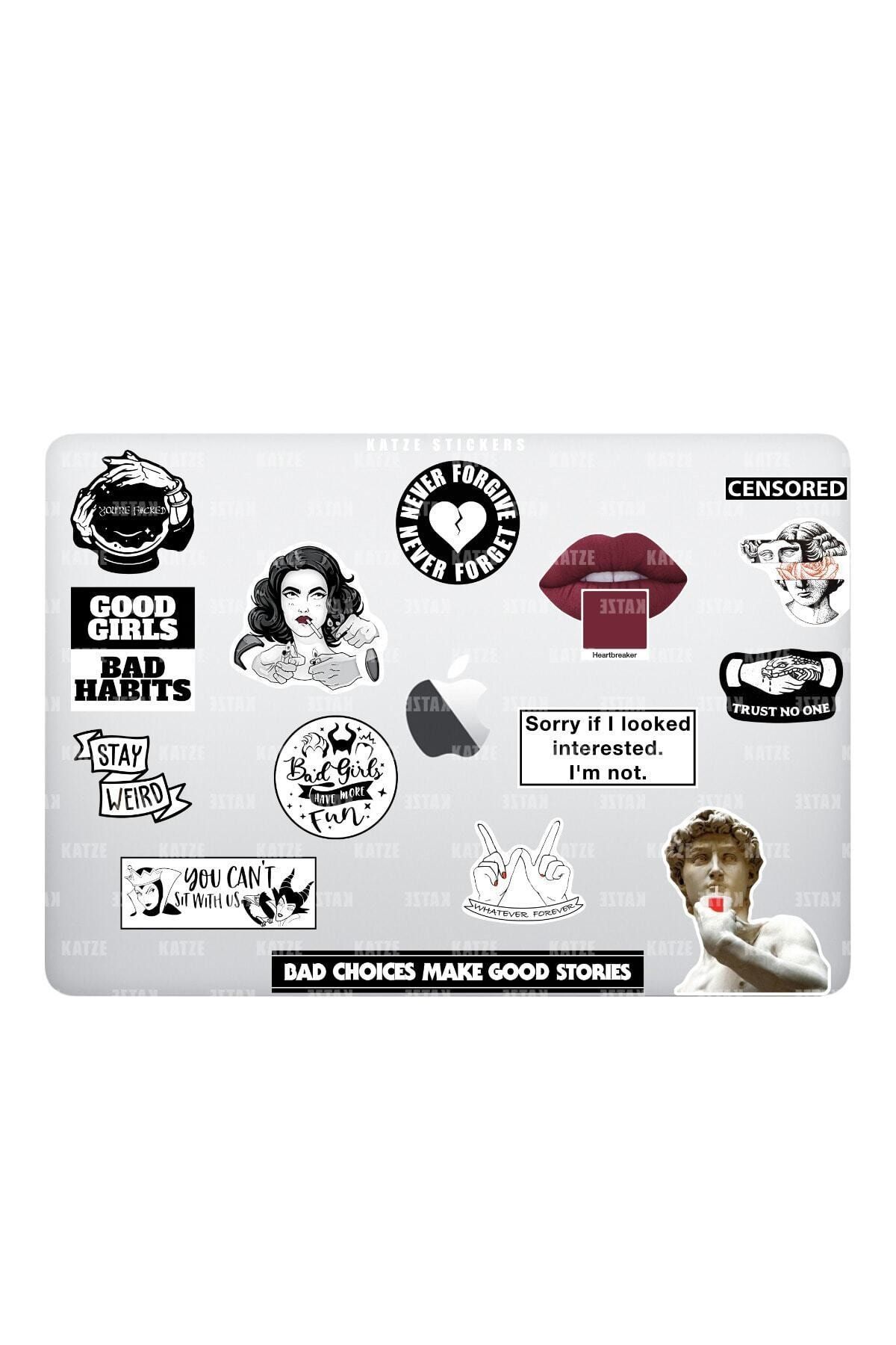KT Decor Mental Art Sanat Temalı Laptop Notebook Tablet Sticker Seti (15 Adet)