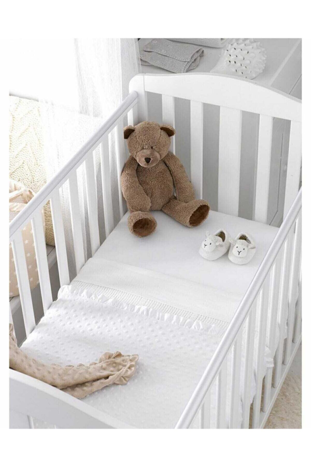 Mothercare Bebek Çarşafı Lastikli 70x140 cm Beyaz