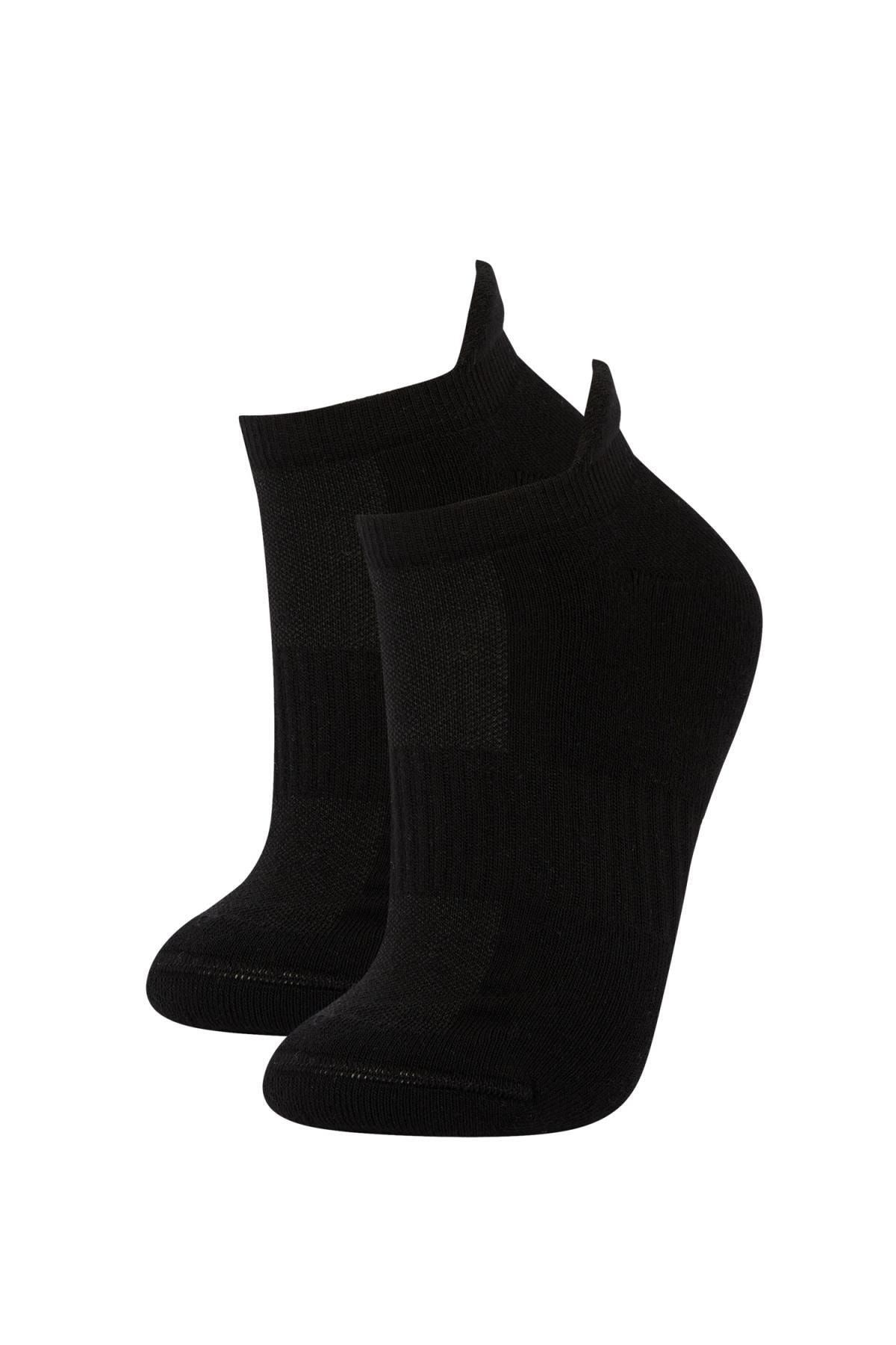 Defacto Kadın Basic Pamuklu 2'li Spor Kısa Havlu Çorap