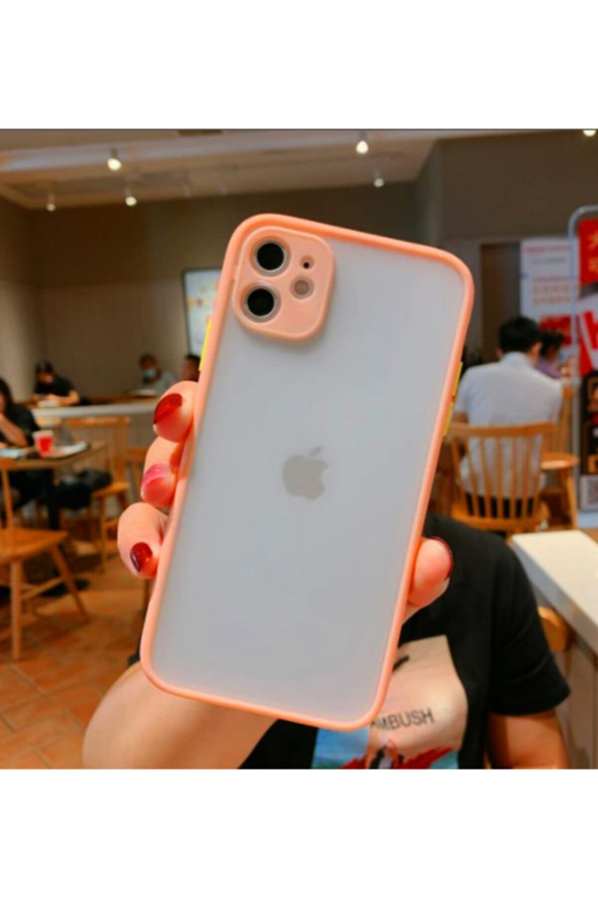 Molly Iphone 11 Uyumlu Pamuk Şeker Buzlu Huskarl Çift Katmalı Silikon Pc Kılıf