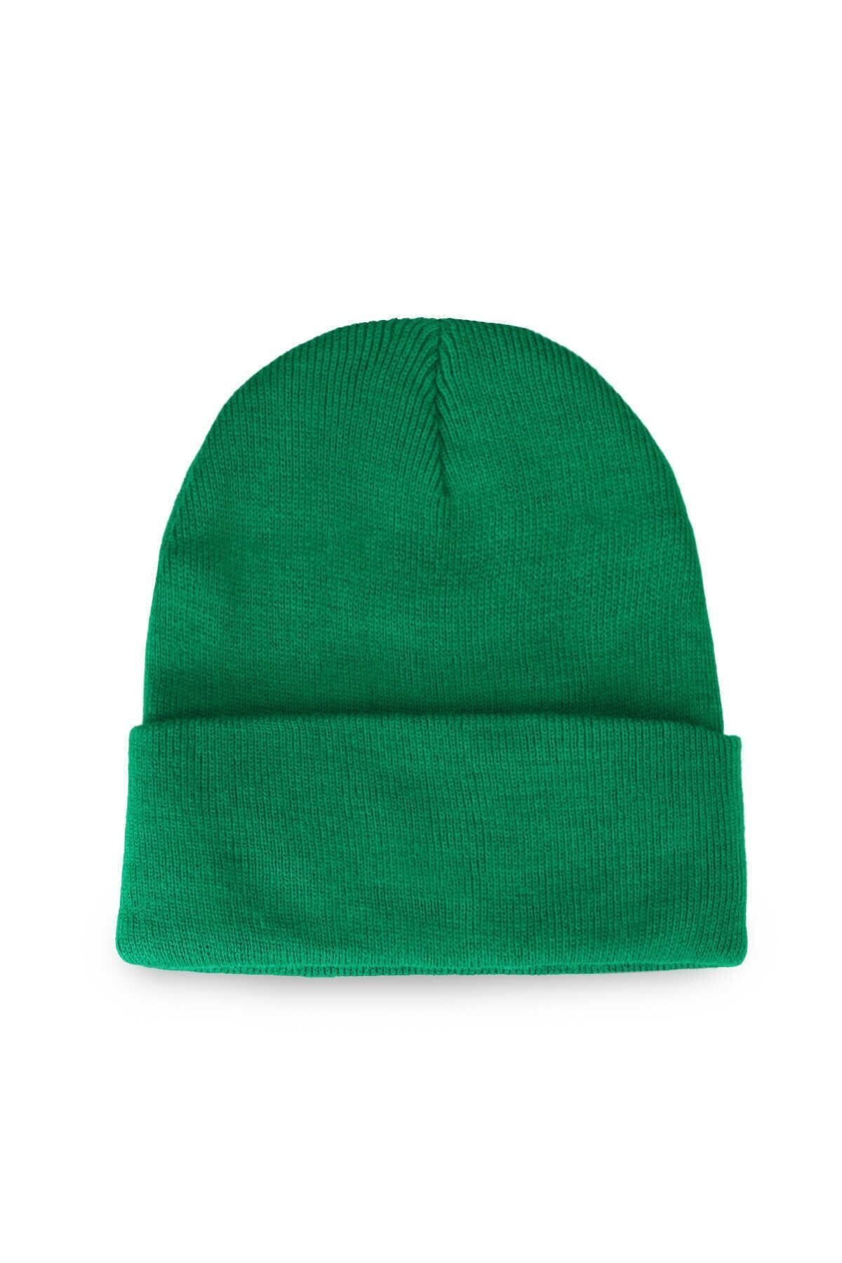 Streak Erkek Katlamalı Bere Şapka Kışlık Yeşil