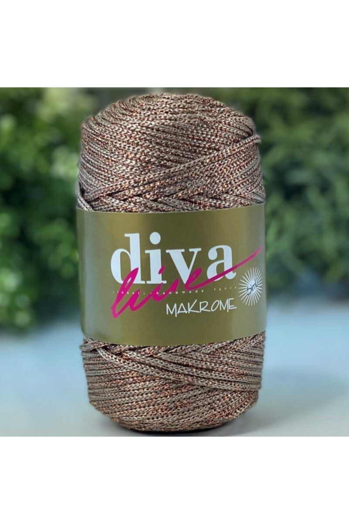 Diva İplik Diva Makrome Ipi Simli 40b Bej-bakır