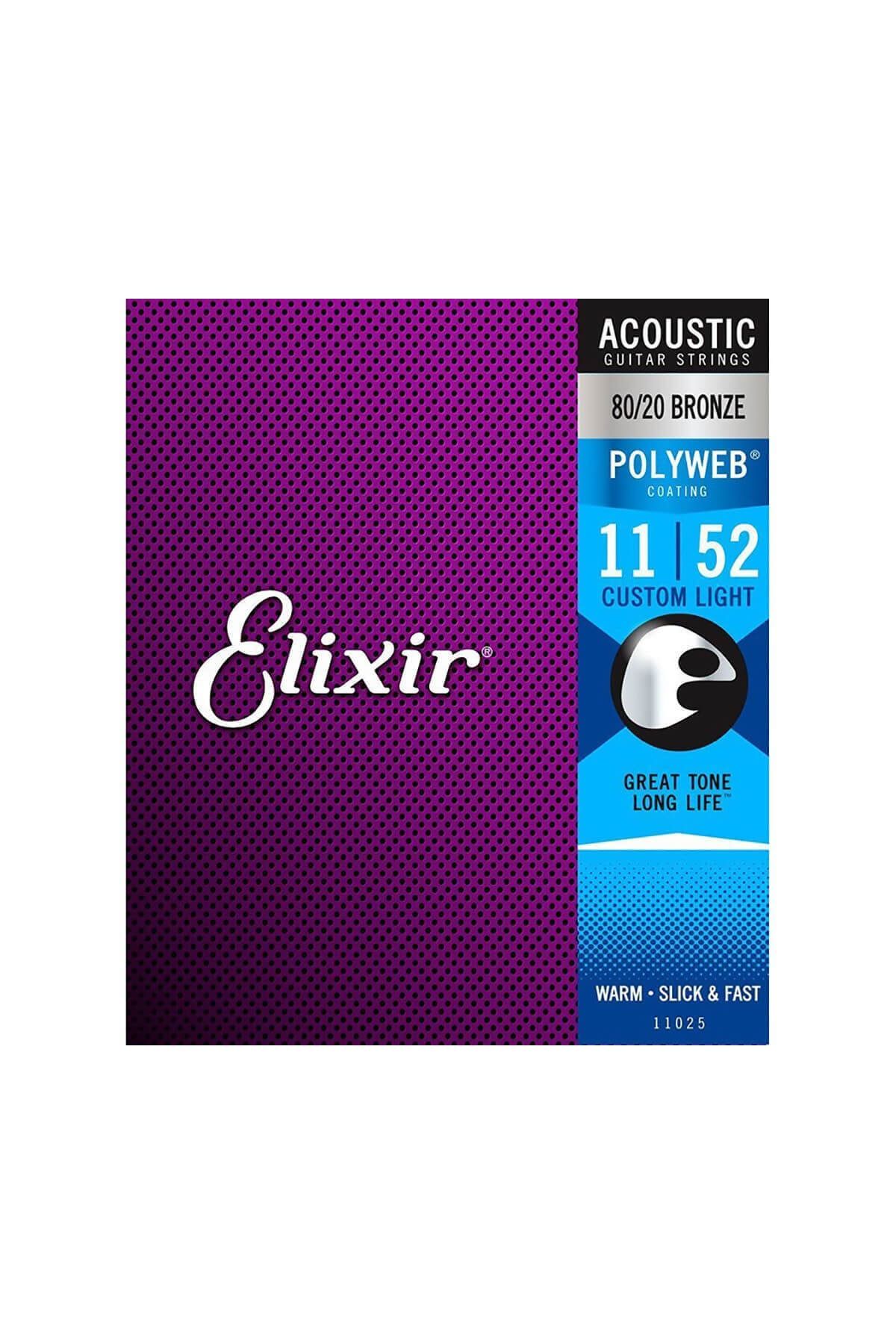 Elixir 011-052 Polyweb Coating 80/20 Bronz Akustik Gitar Teli
