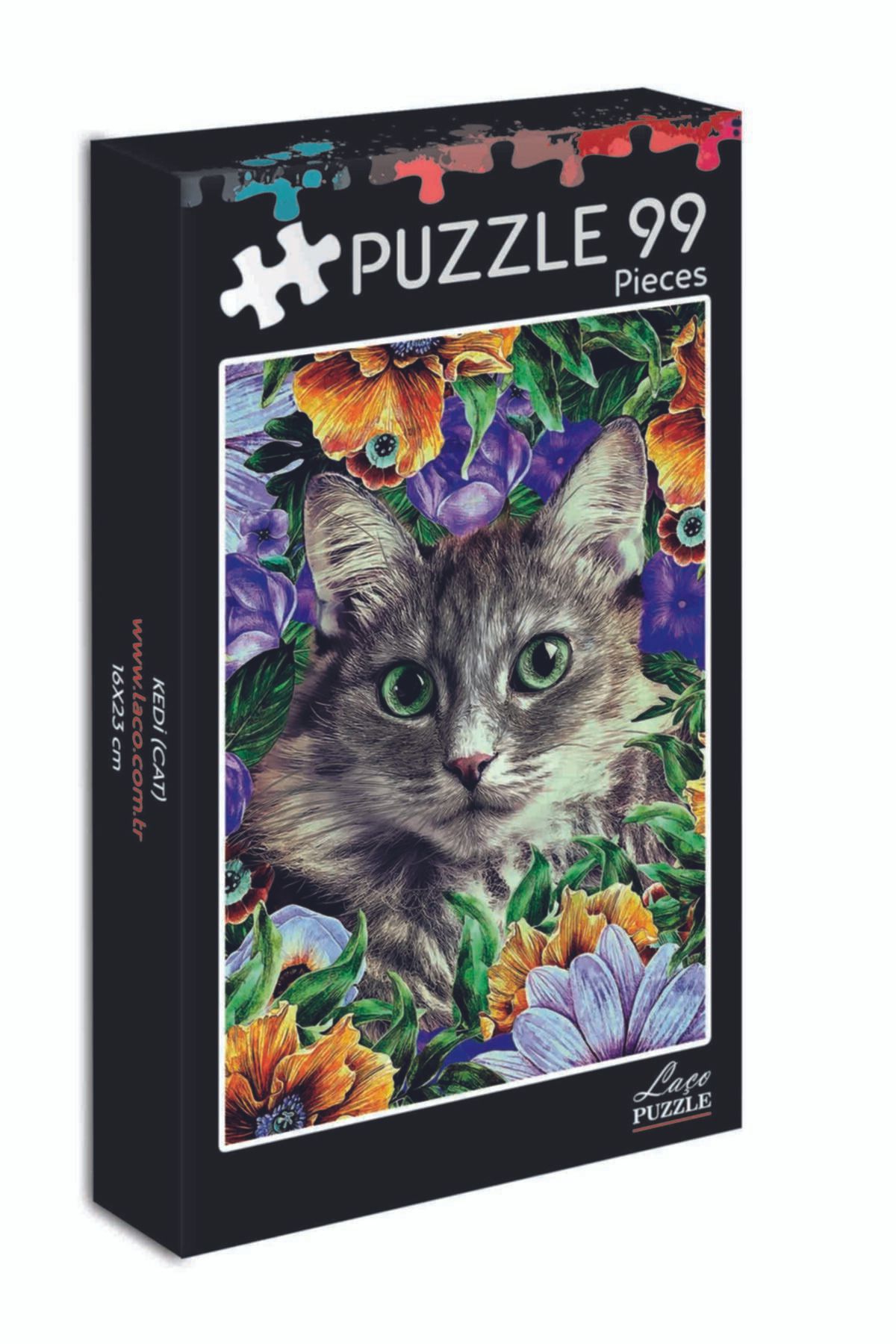 LAÇO KİDS 99 Parça Mini Puzzle Kedi
