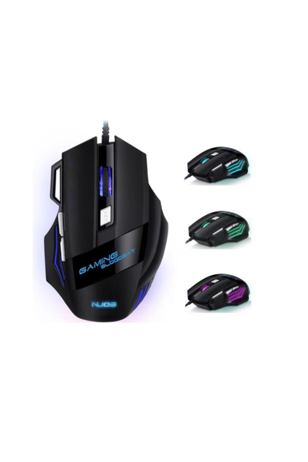 TEKNOHANE X7 Mouse Oyuncu Mouse 3200 Dpı Isıklı Rgb Gaming Mause Prof X7