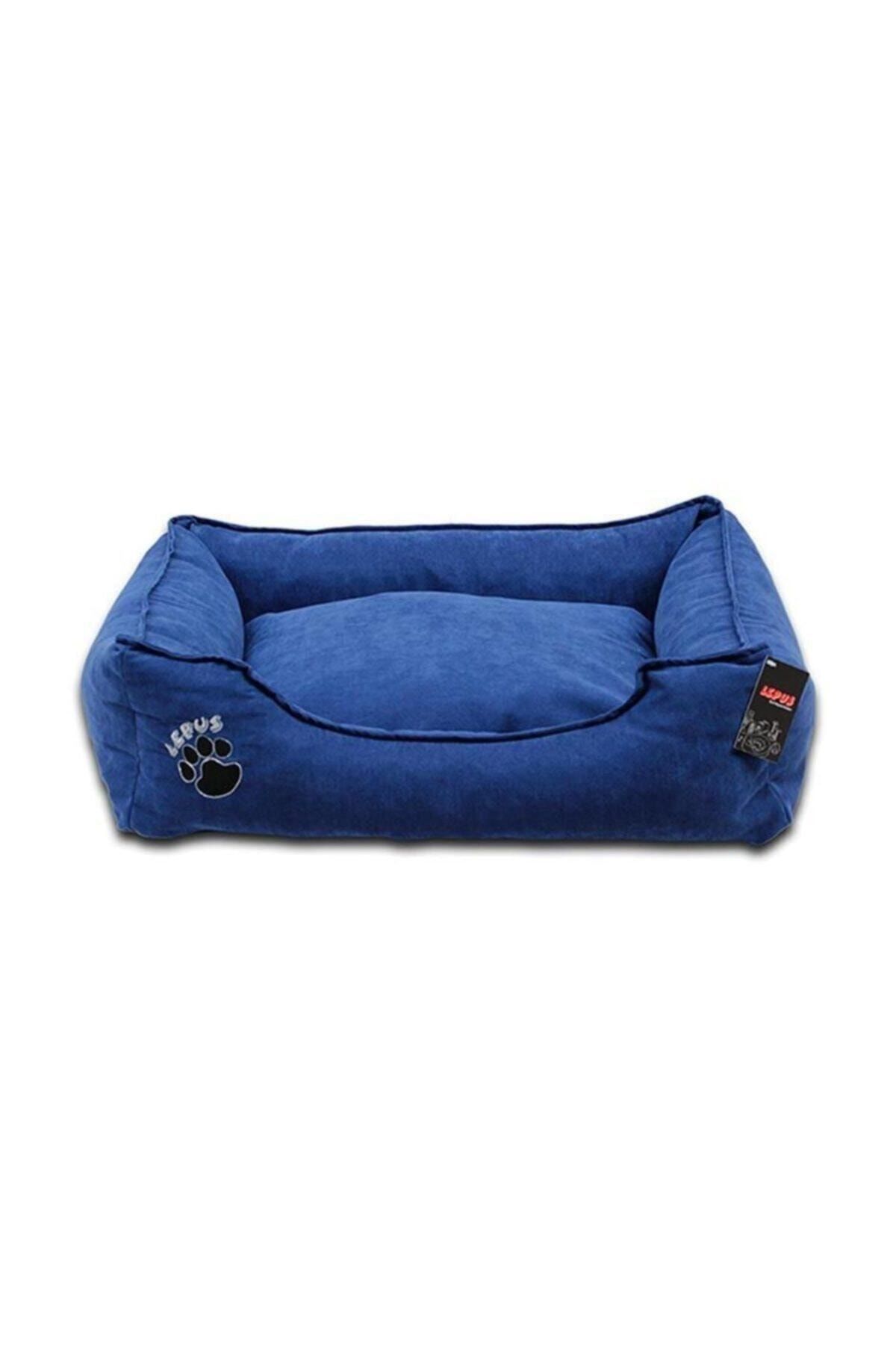 Lepus Soft Fermuarlı Kedi & Köpek Yatağı Mavi Small