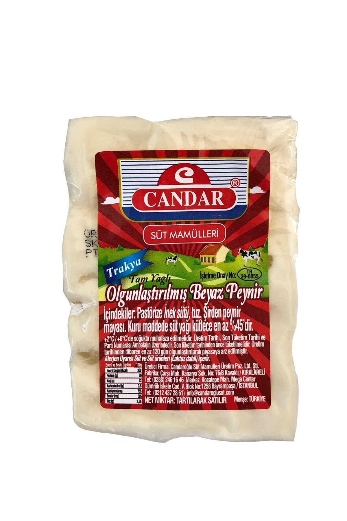 Candaroğlu Süt Mamülleri 5 Kg Vakumlu Candar Tam Yağlı Olgunlaştırılmış Klasik Beyaz Inek Peyniri