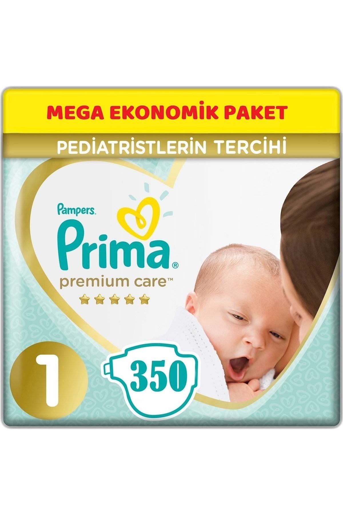 Prima Premium Care Bebek Bezi Beden:1 (2-5kg) Yeni Doğan 350 Adet Mega Ekonomik Pk
