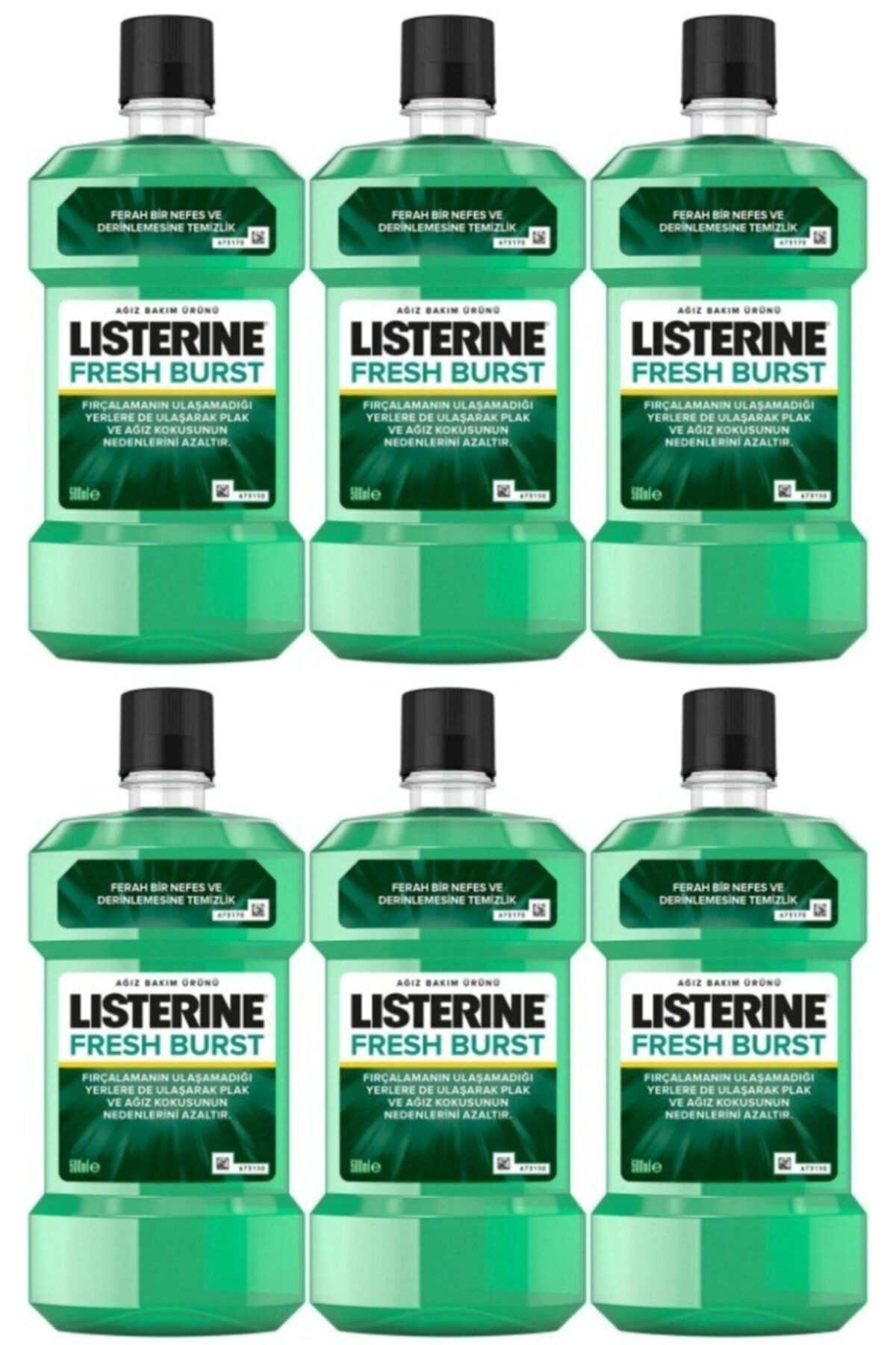Listerine Fresh Burst Ağız Bakım Suyu 500 Ml 6 Adet