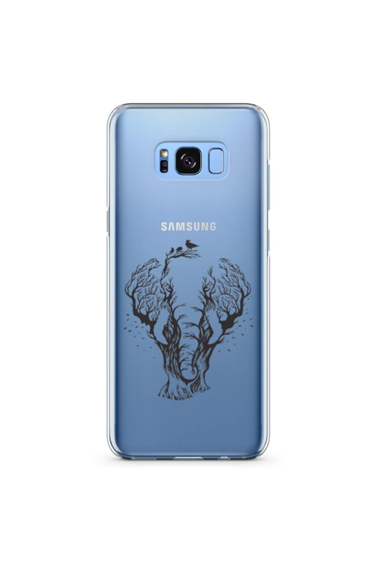Zipax Samsung Galaxy S8 Plus Kılıf Fil Ve Orman Desenli Baskılı Silikon Kilif - Mel-110206