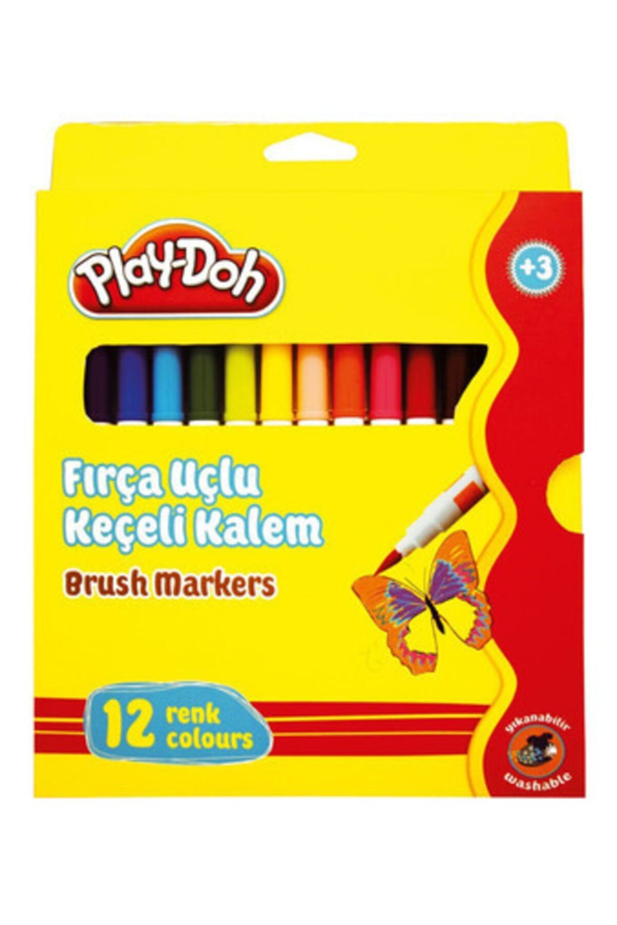 Play Doh 12'li Fırça Uçlu Keçeli Kalem