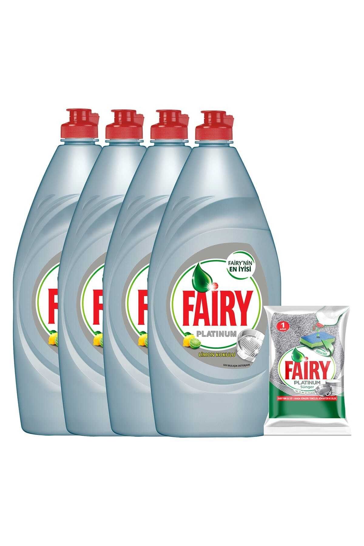 Fairy Platinum Sıvı Bulaşık Deterjanı Limon Avantaj Paketi 4