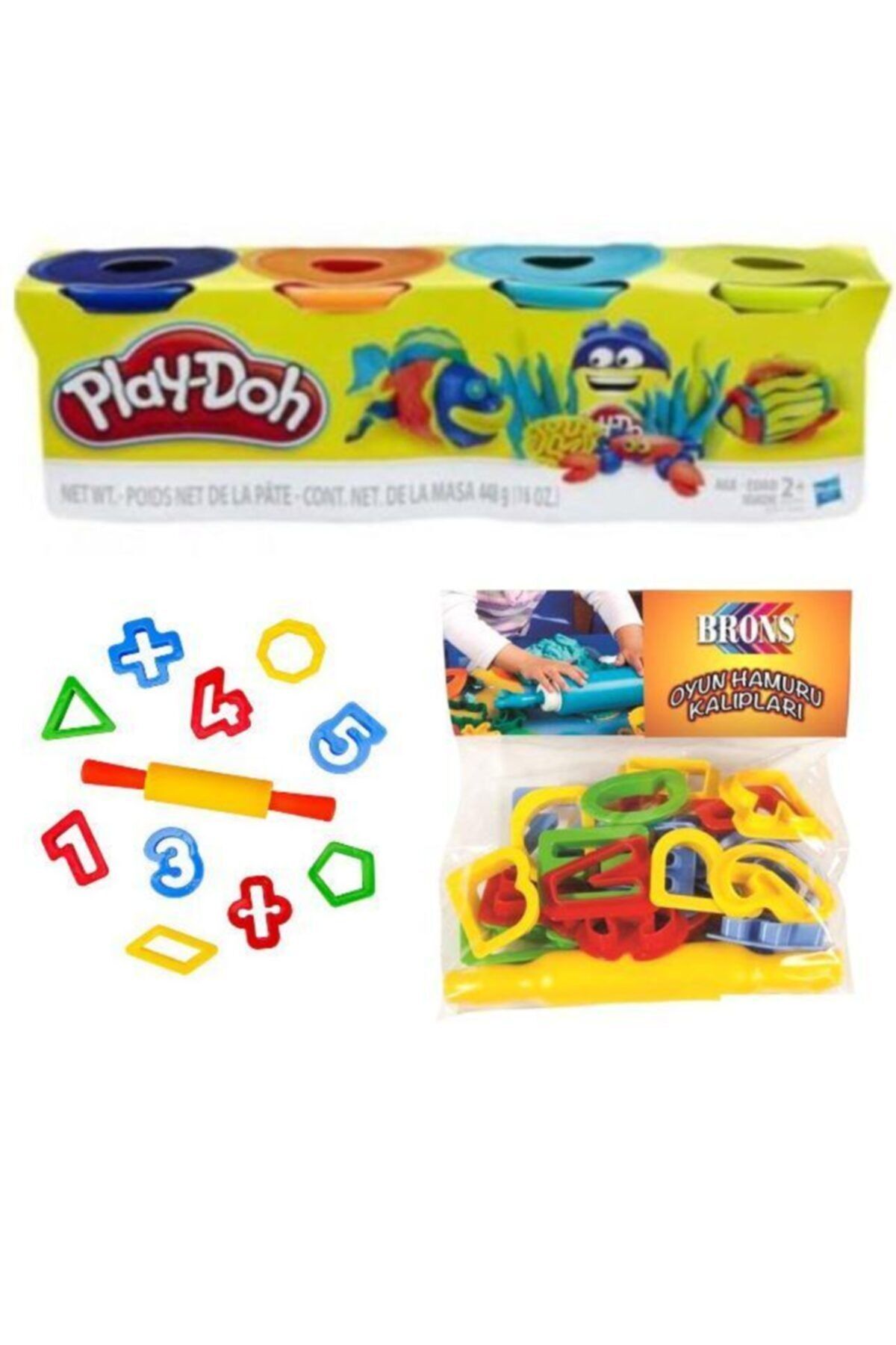Play Doh Oyun Hamuru Canlı Renkler Ve Harfler + Matematik Hamur Kalıp Seti