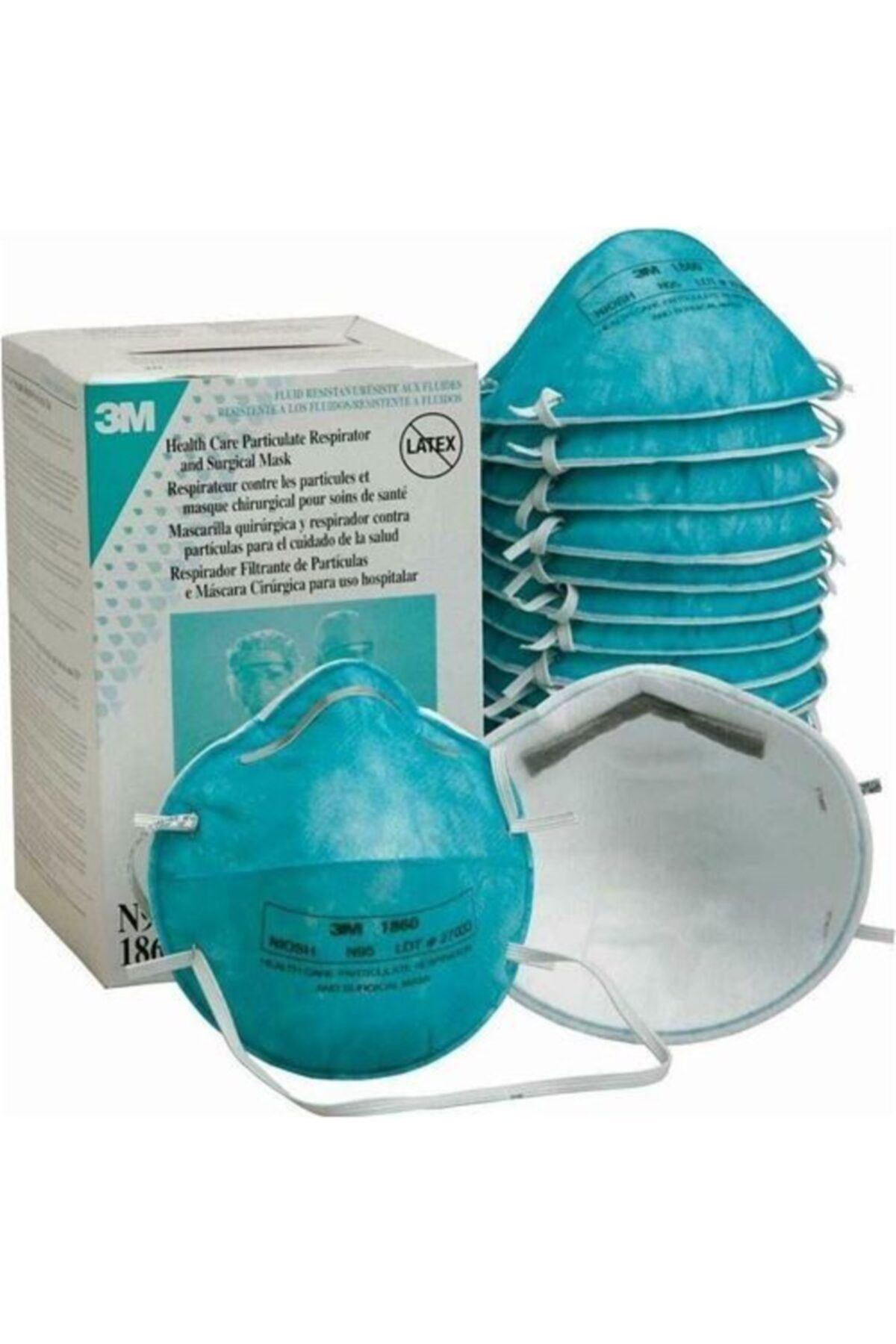 3M 1860 N95 Sağlık Partikül Maskesi 20 Adet