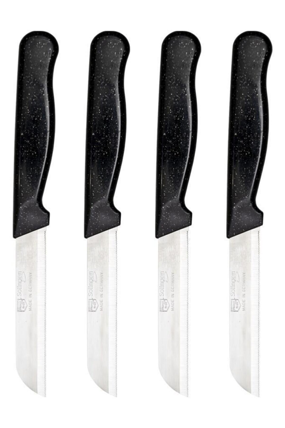 Solingen Simli Meyve Bıçağı 4'lü Siyah