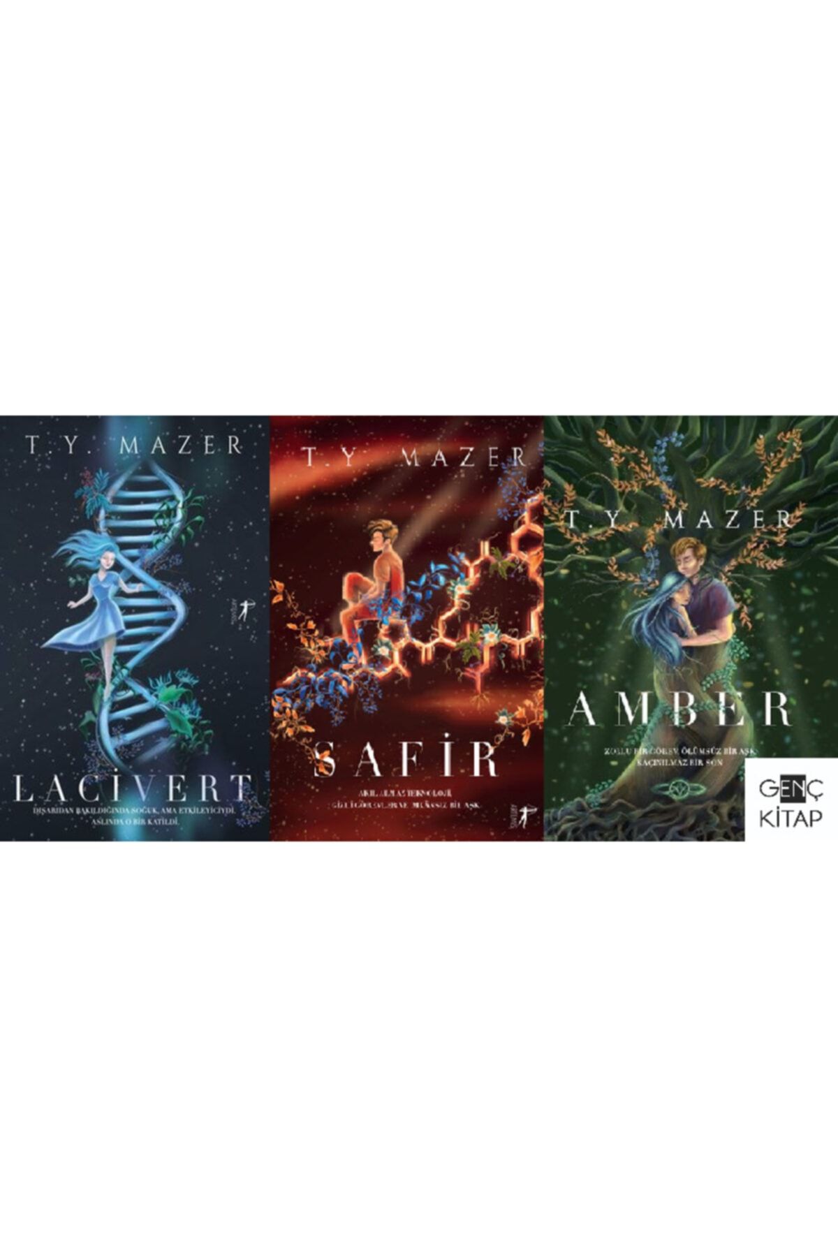 Artemis Yayınları T. Y. Mazer Lacivert Serisi Ciltli 3 Kitap Set Lacivert Safir Amber