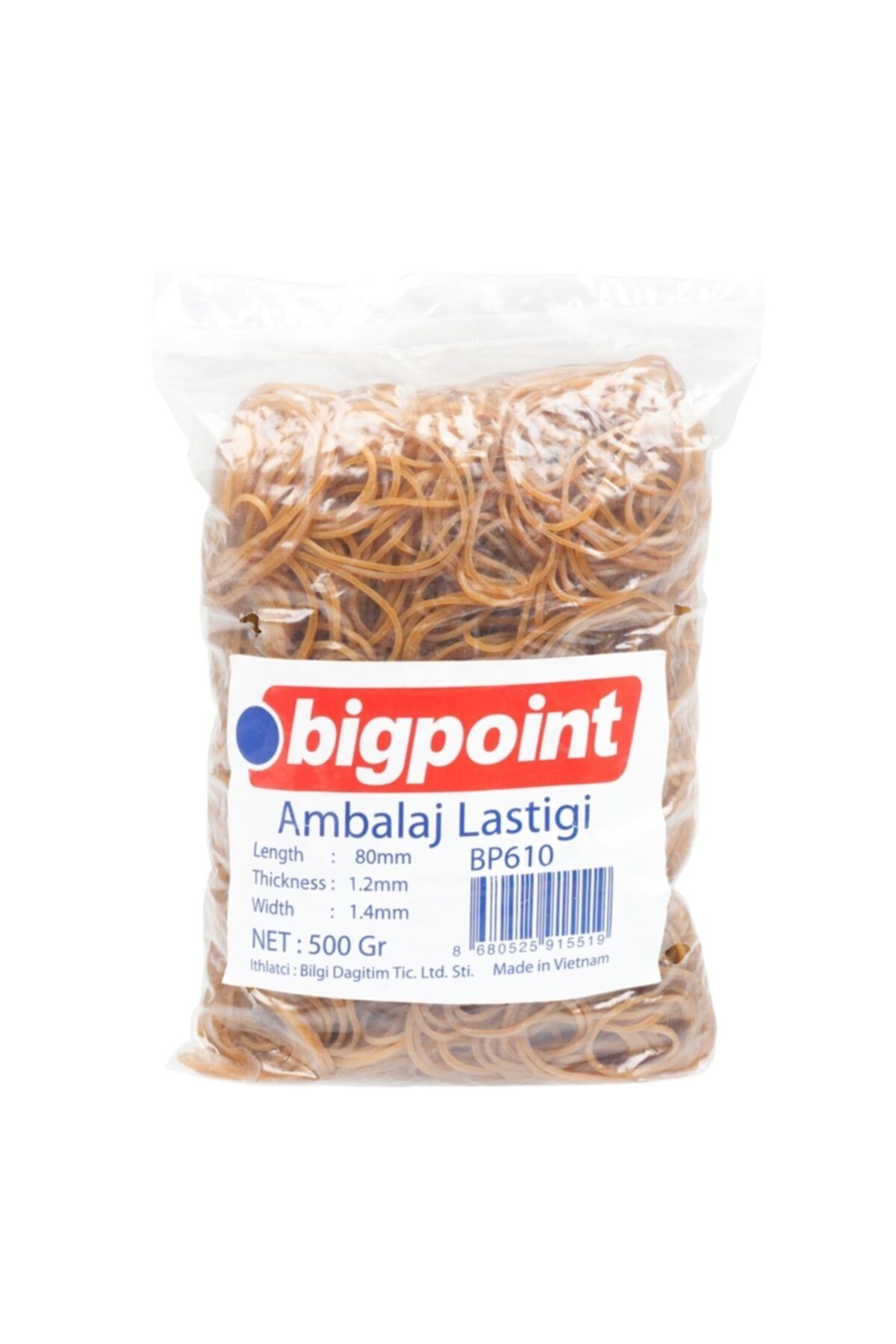 Bigpoint 500 Gram Poşet %100 Kauçuk Ambalaj Lastiği