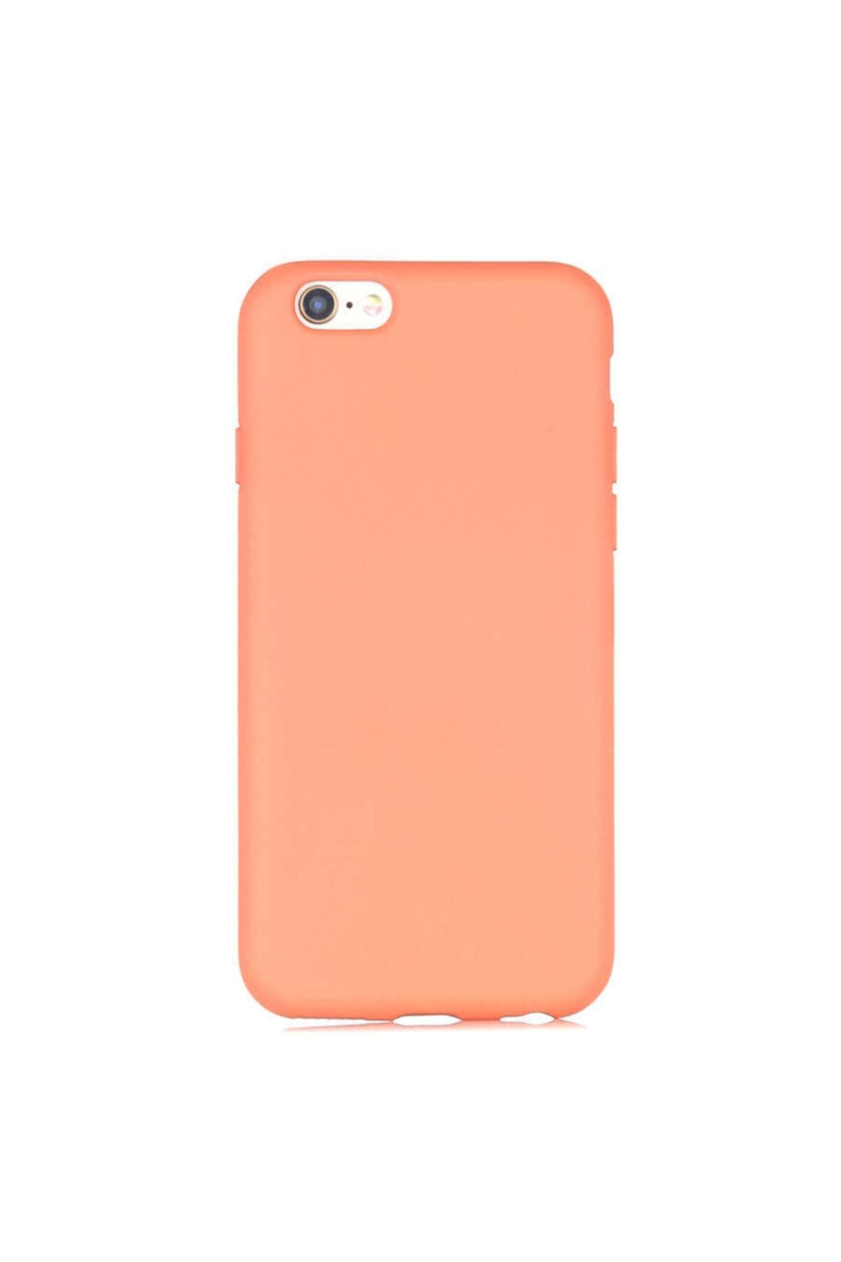 Nezih Case Apple Iphone 6/6s Silikon Kılıf (kadife Iç Yüzey Kaymayan Soft Tasarım) Papaya