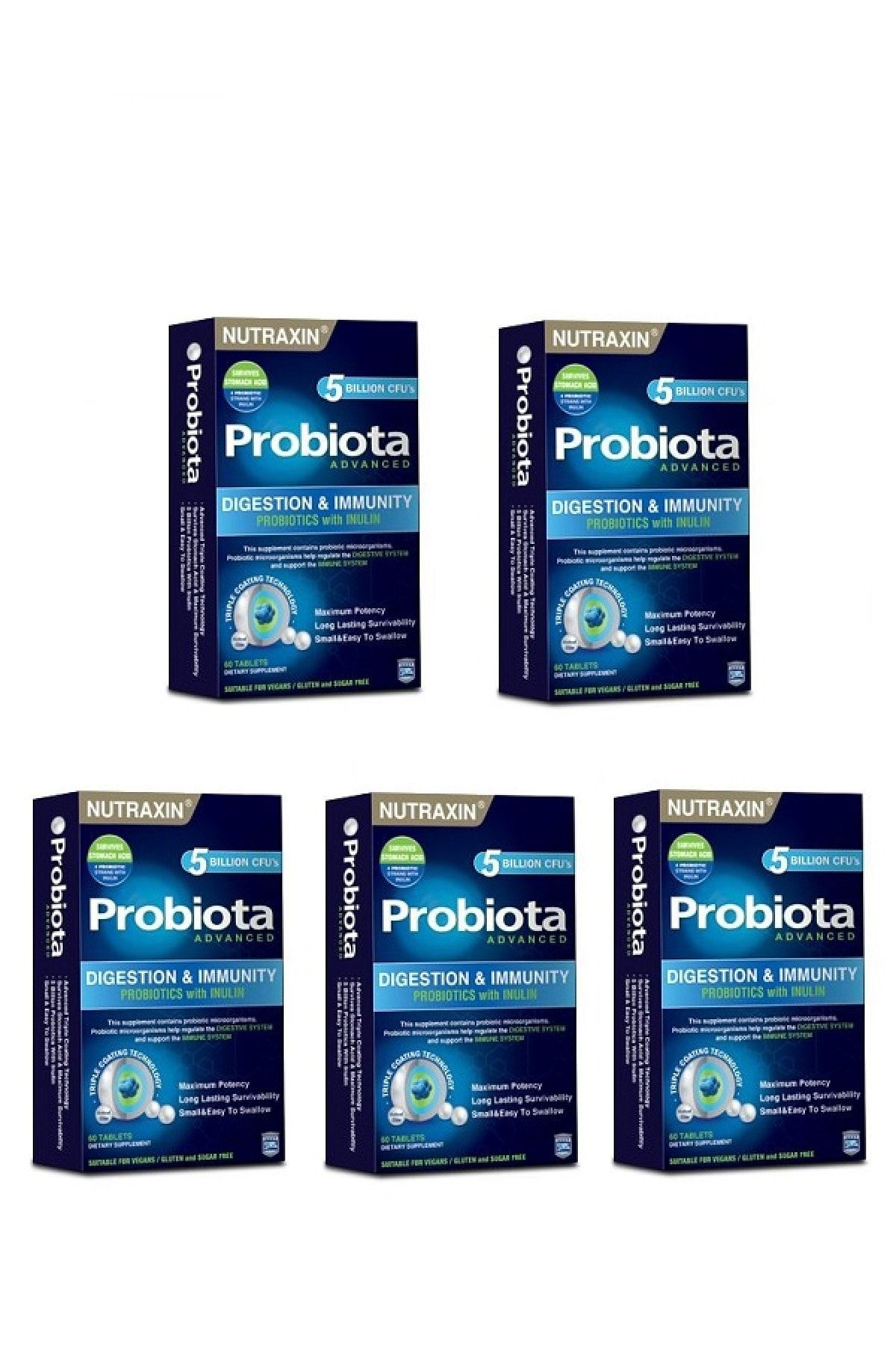 Nutraxin Probiyotik Mikroorganizma Içeren Probıata Advanced 60 Tabletx5